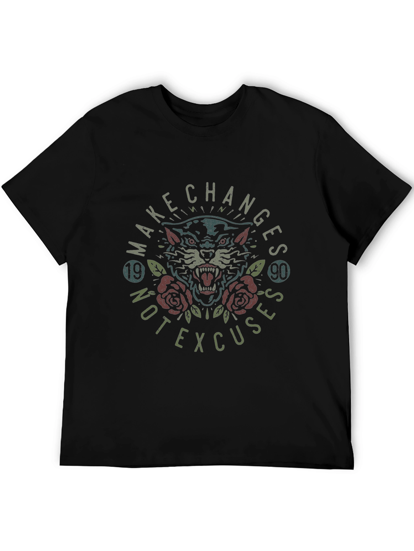 Black Make Changes Graphic Tee - Men's Black T-Shirt view 5