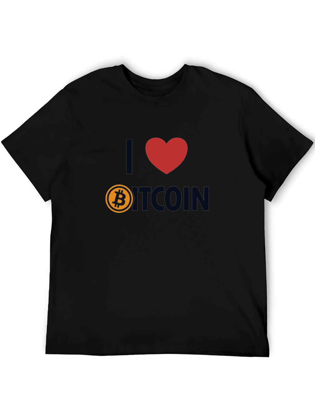 Black I Love Bitcoin T-Shirt - Crypto Fan Apparel view 5