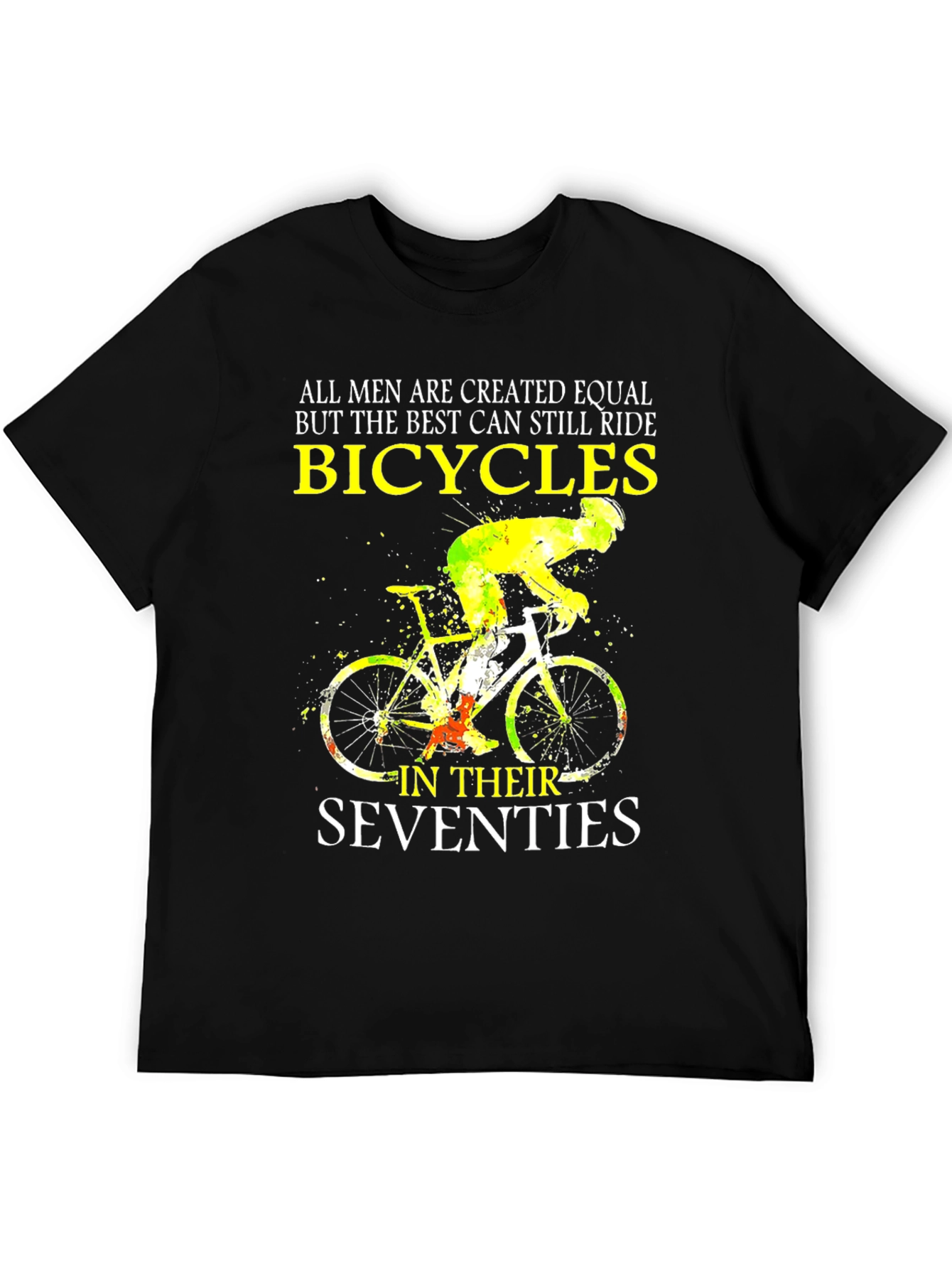 Black Bicycles in Seventies T-Shirt - Cycling Enthusiast Tee view 5