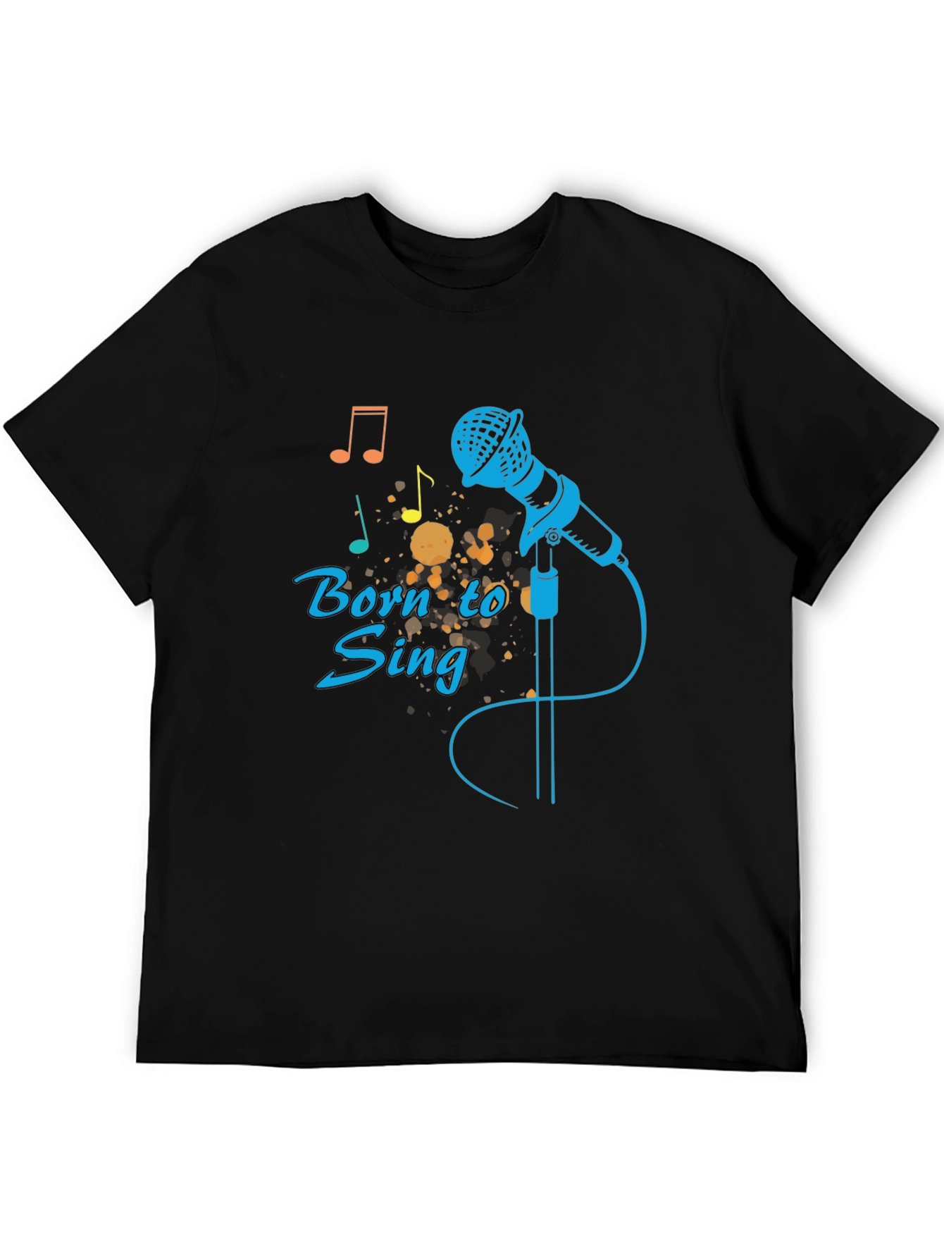 Black Born to Sing Black Graphic Tee view 5