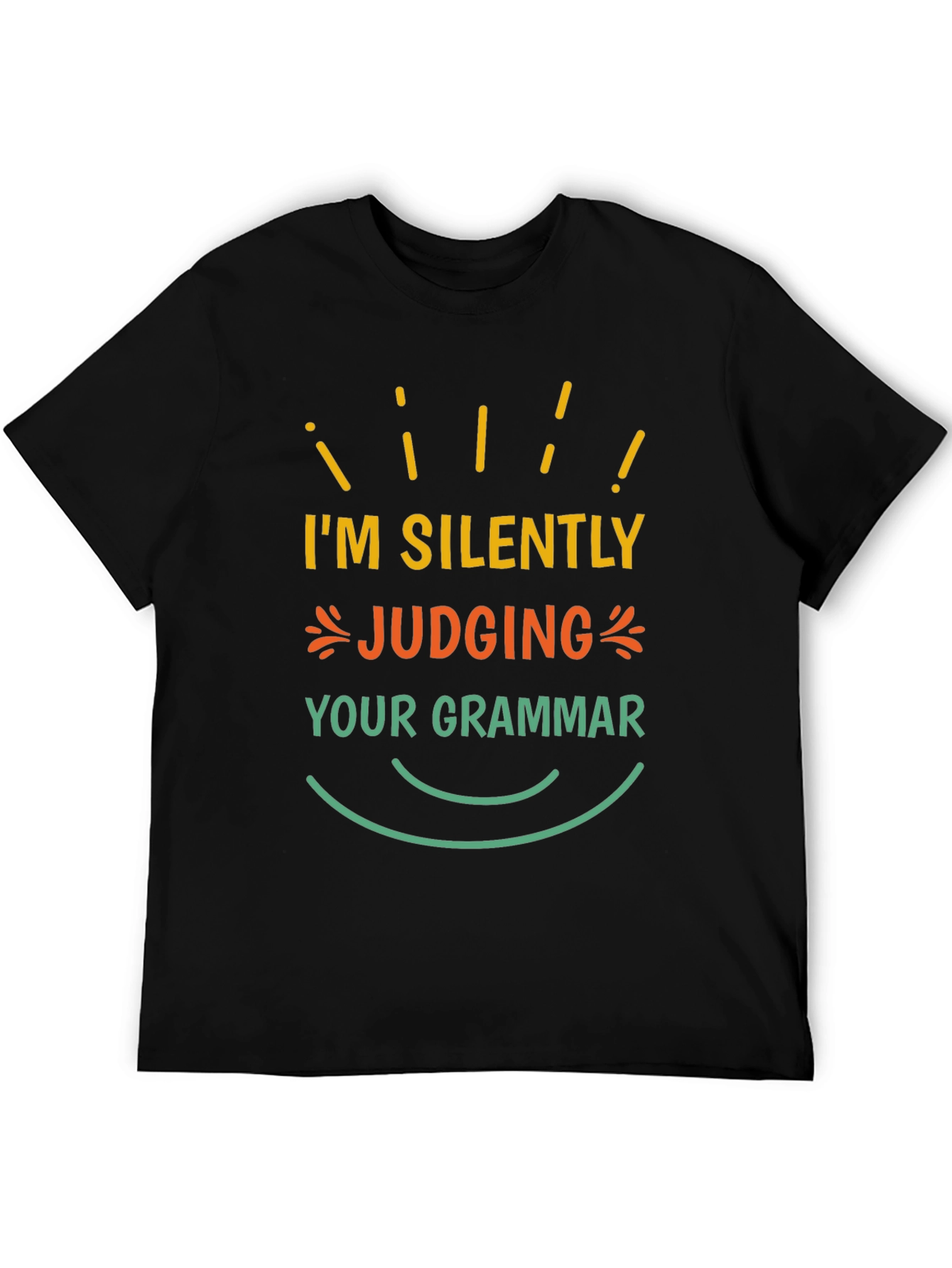 Black Silently Judging Your Grammar T-Shirt view 5