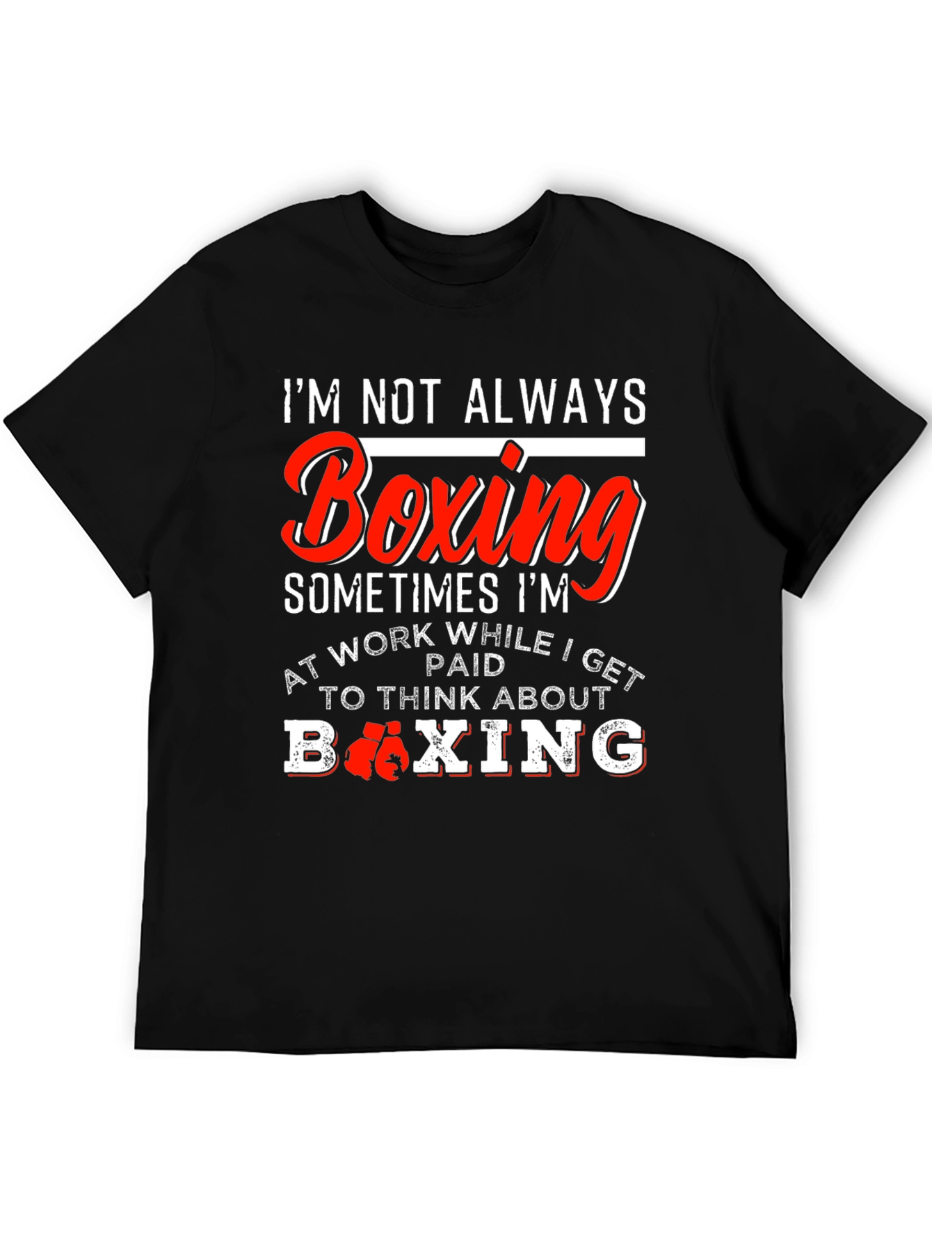 Black Boxing Enthusiast Graphic T-Shirt view 5
