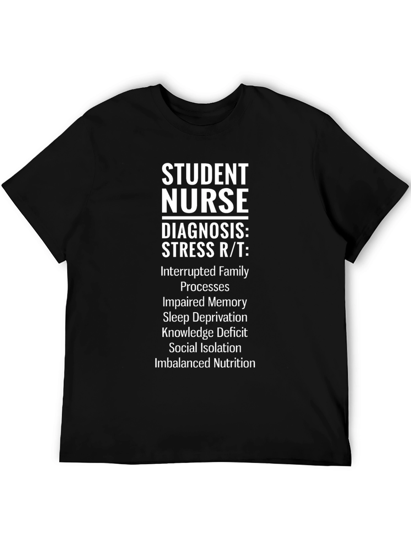 Black Student Nurse Stress Diagnosis T-Shirt view 5