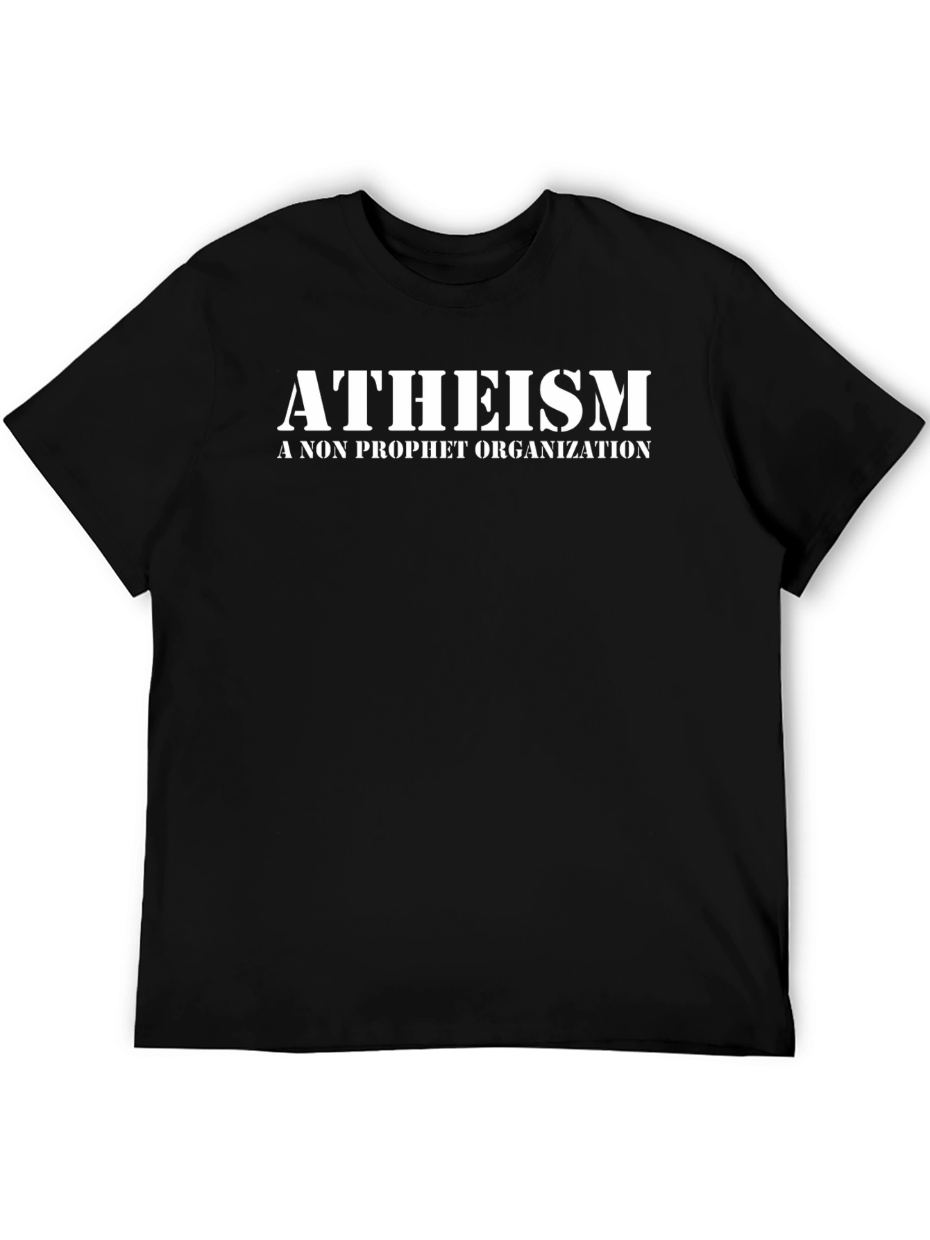 Black Atheism Non Prophet Organization T-Shirt - Black view 5