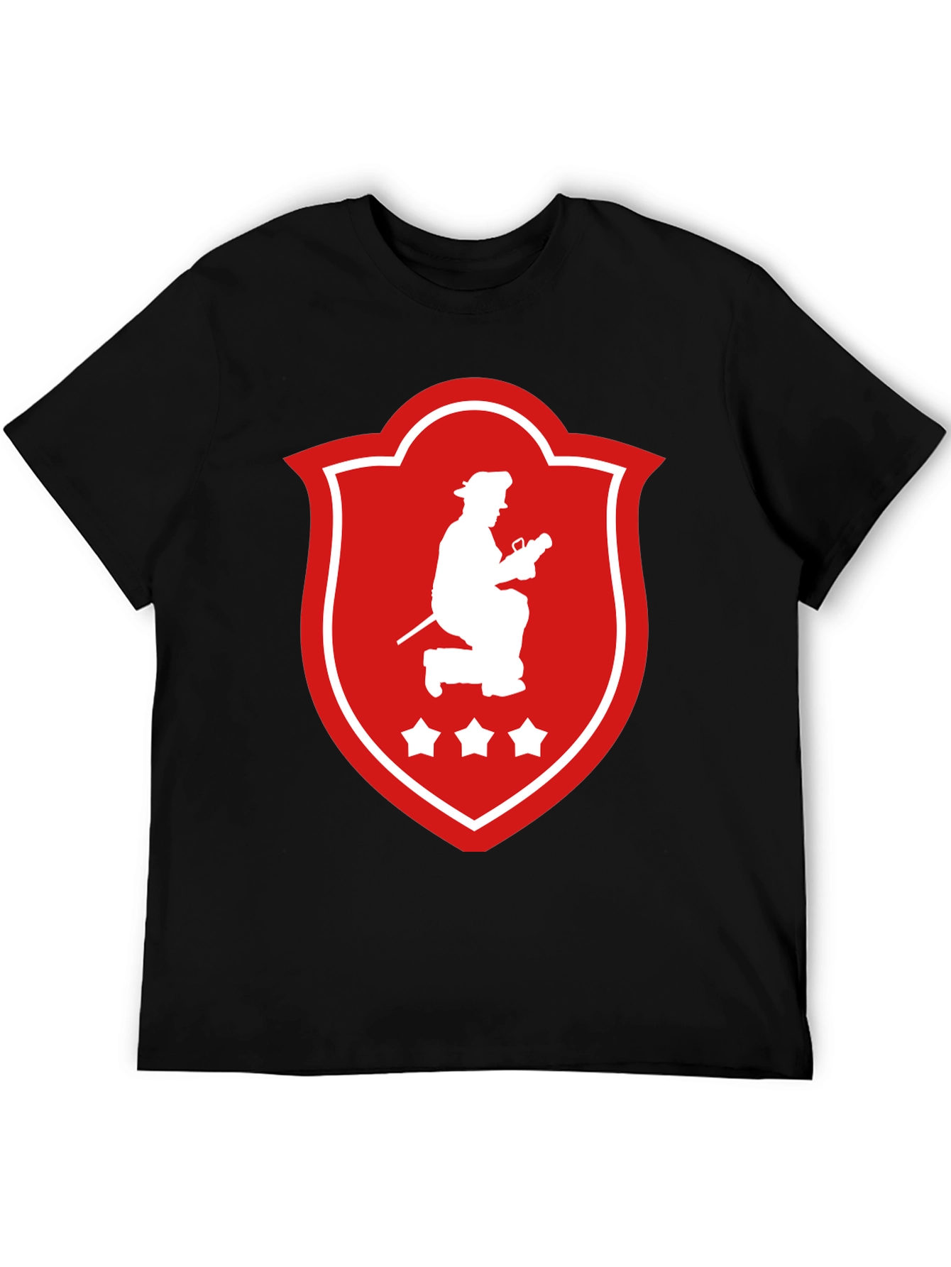 Black Firefighter Graphic T-Shirt view 5