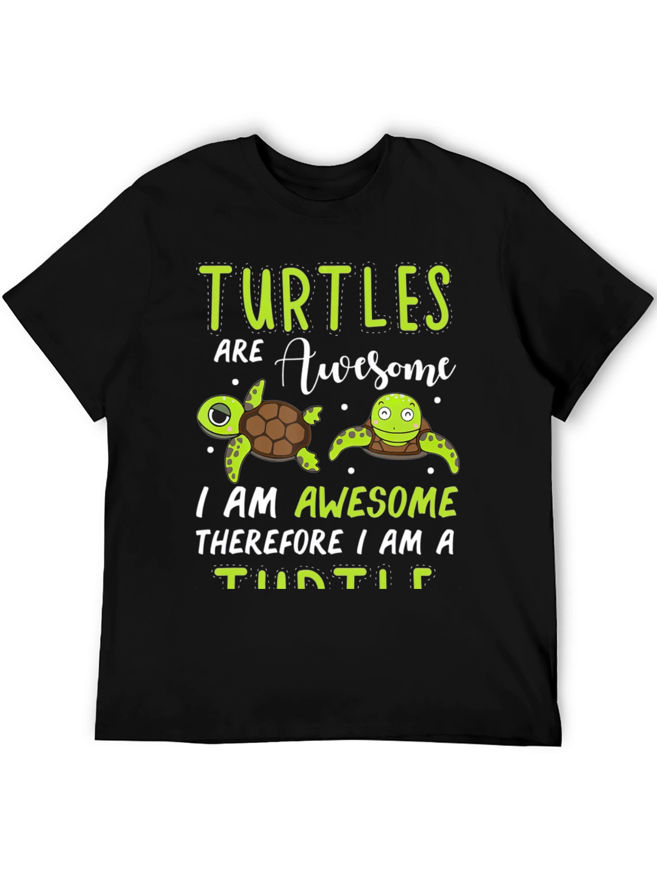 Black Turtles Are Awesome Graphic Tee view 5