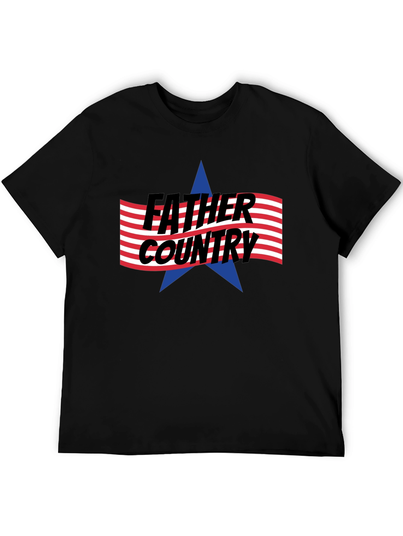 Black Father Country Patriotic T-Shirt view 5