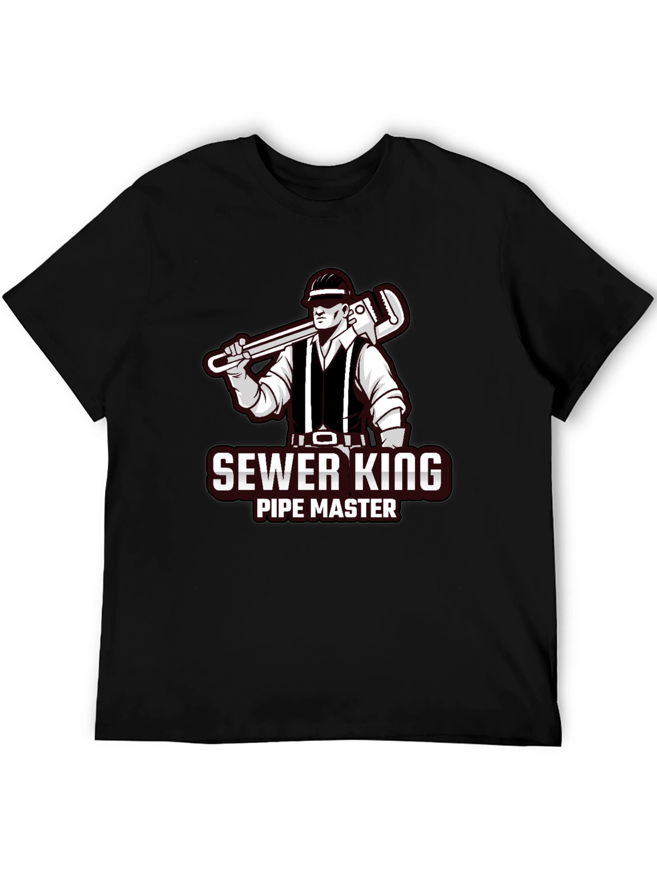Black Sewer King Pipe Master Graphic Tee view 5