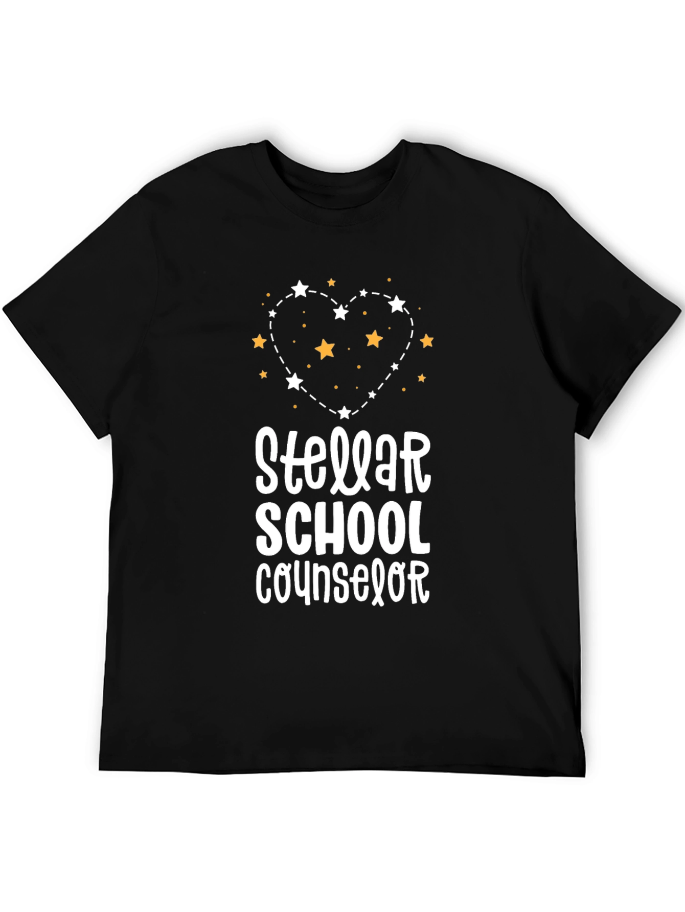 Black Stellar School Counselor Graphic Tee view 5