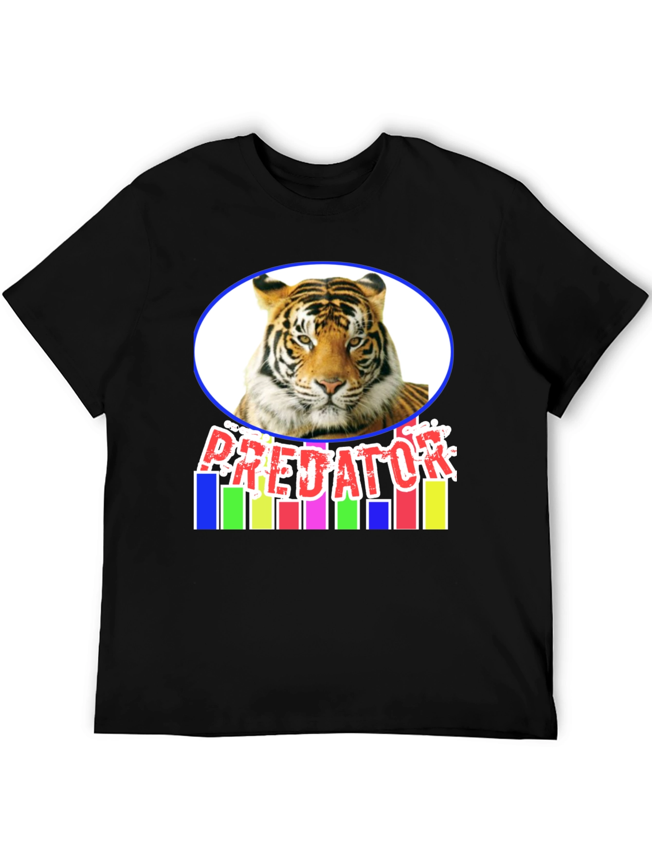 Black Predator Tiger Graphic Tee view 5