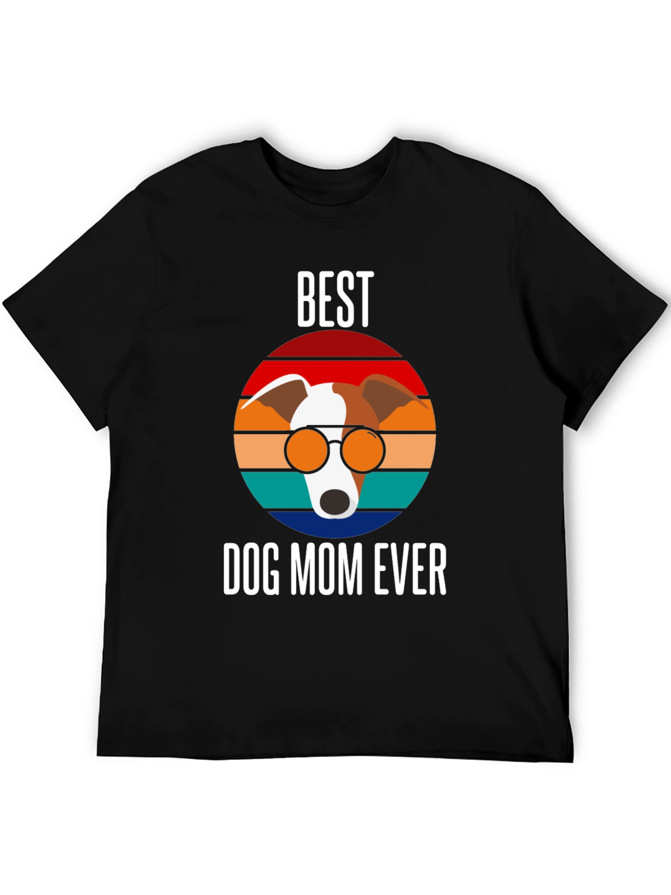 Black Best Dog Mom Ever Graphic Tee view 5