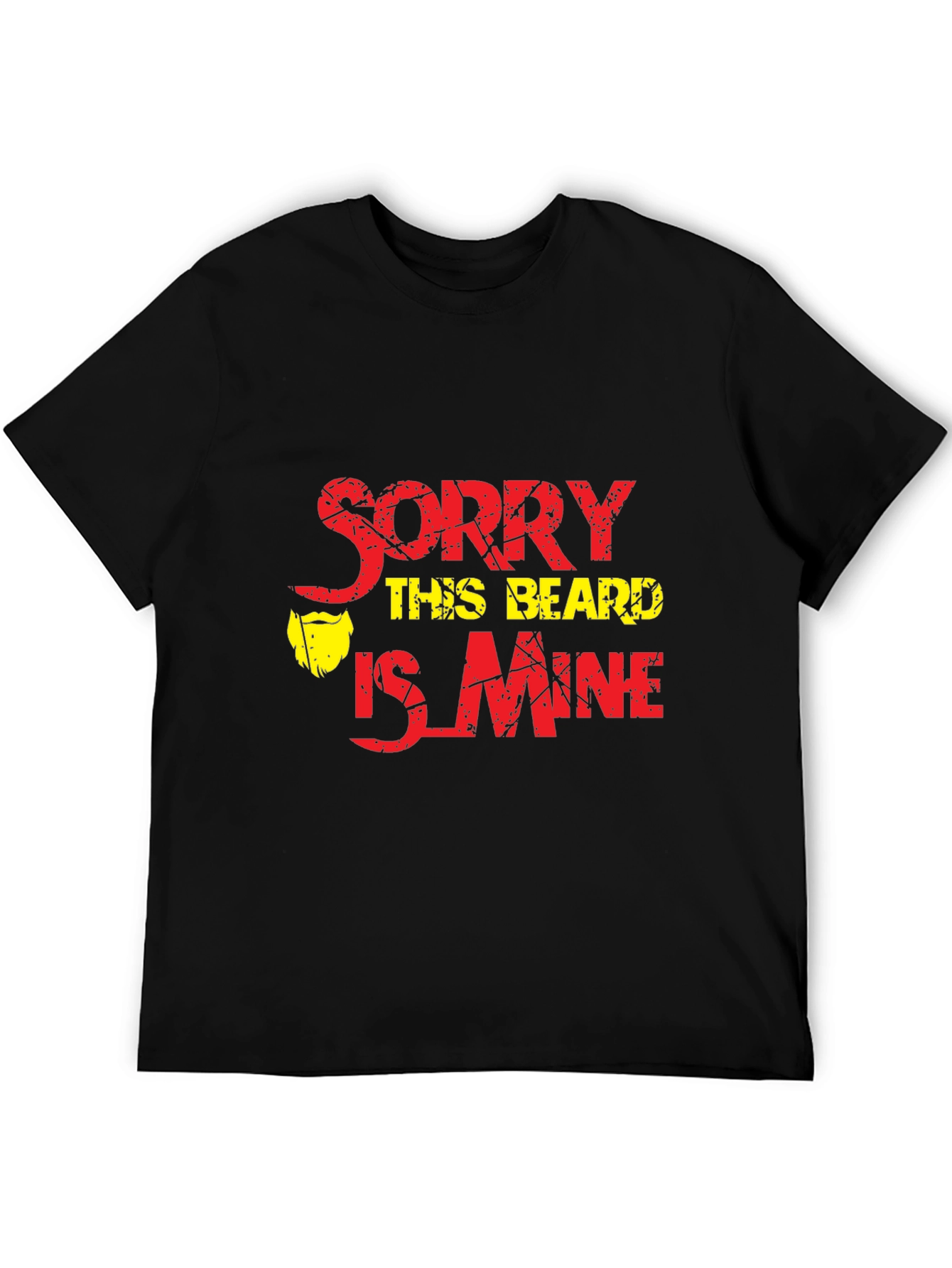 Black Funny Beard T-Shirt - Sorry This Beard Is Mine view 5