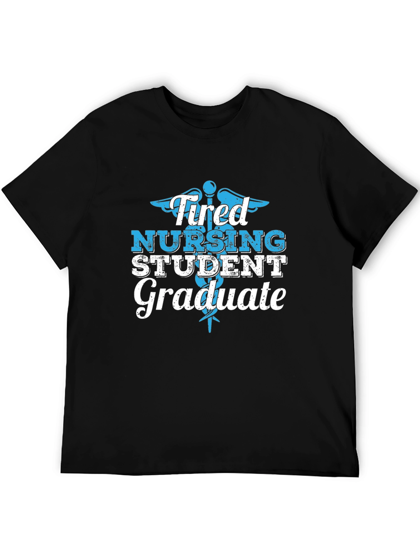 Black Tired Nursing Student Graduate Black T-Shirt view 5