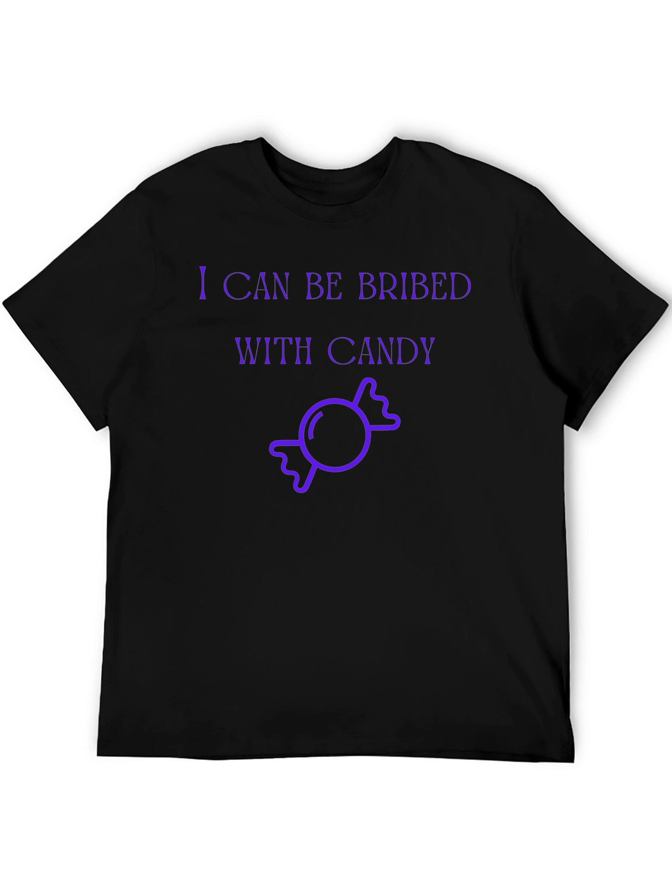 Black I Can Be Bribed With Candy Graphic T-Shirt view 5