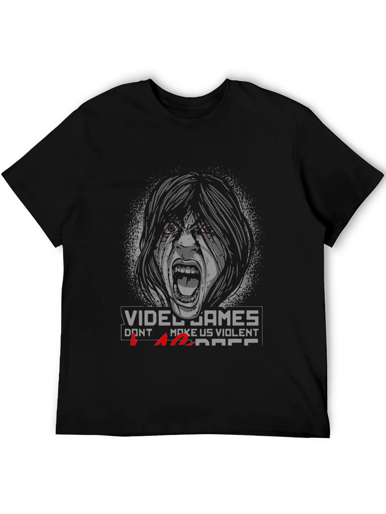 Black Video Games Don't Make Us Violent T-Shirt view 5