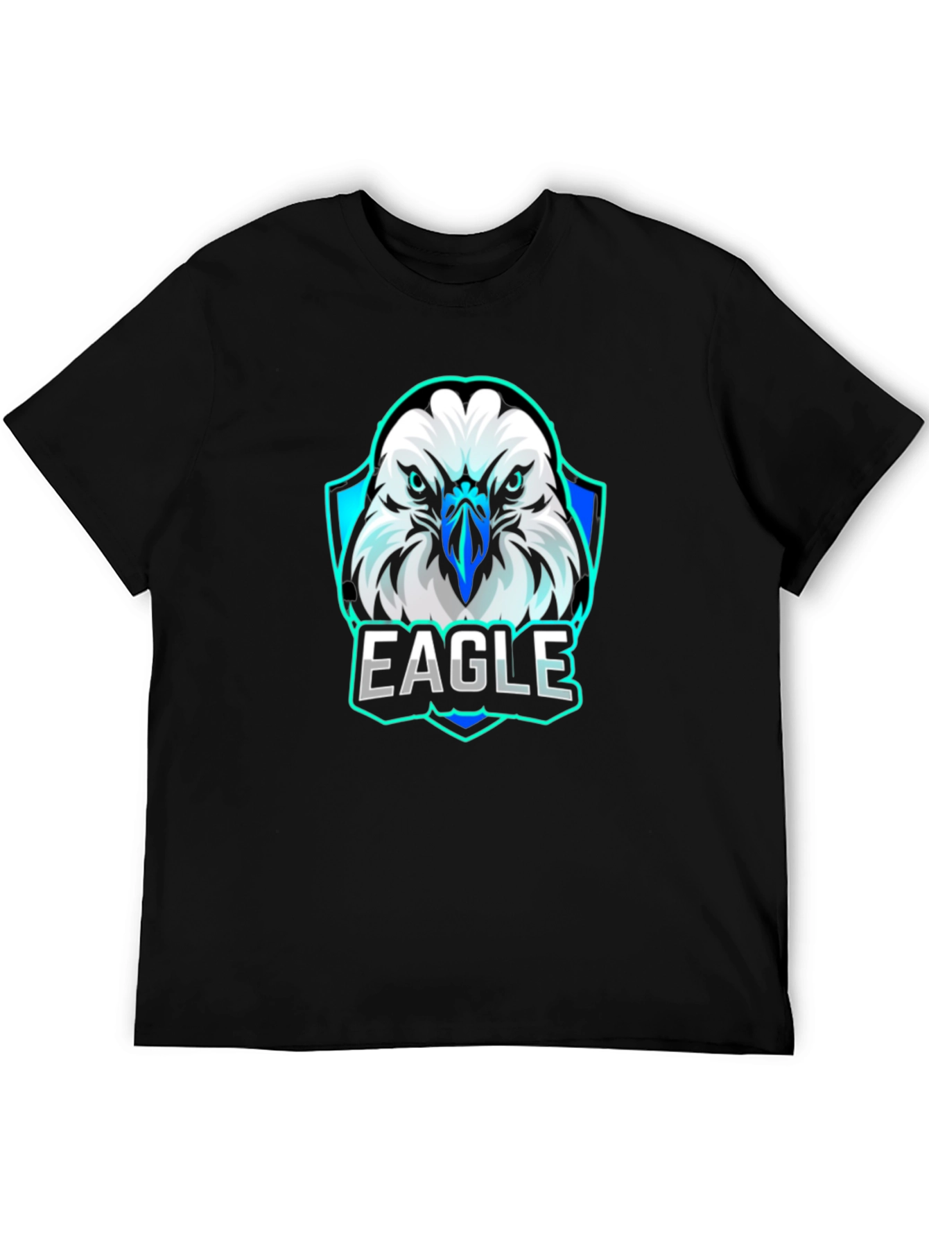 Black Eagle Graphic Print Crew Neck Tee - Cool Streetwear Style view 5
