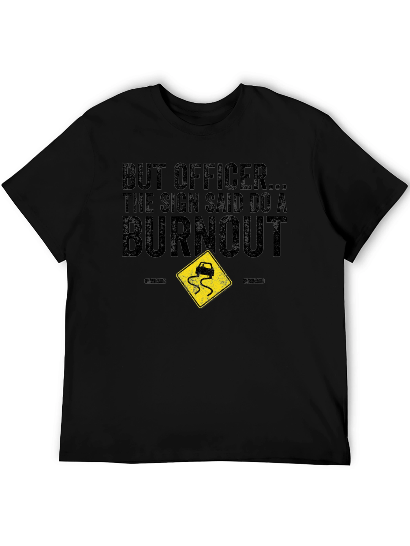 Black But Officer Burnout Graphic Tee view 5