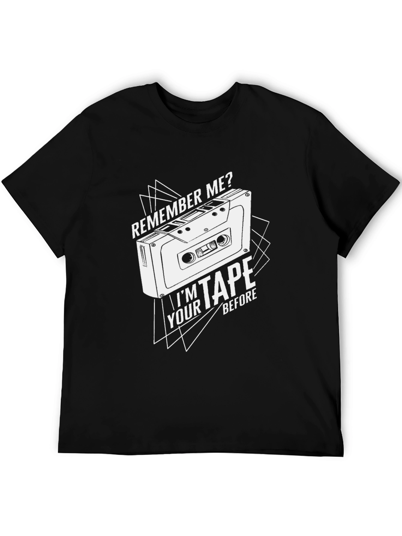 Black Remember Me? Retro Cassette Tape Graphic T-Shirt view 5