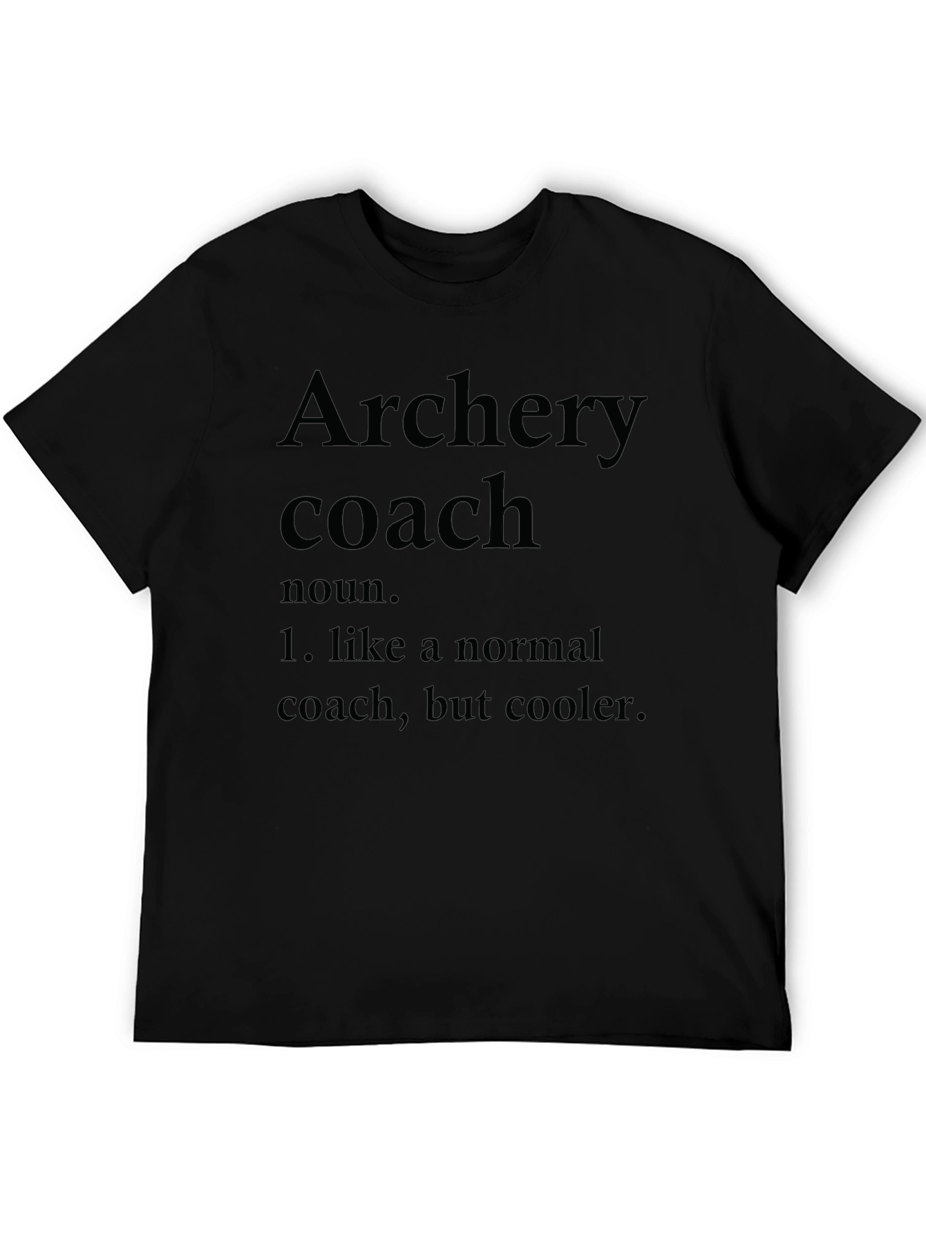 Black Archery Coach T-Shirt - Cool Definition Graphic Tee view 5