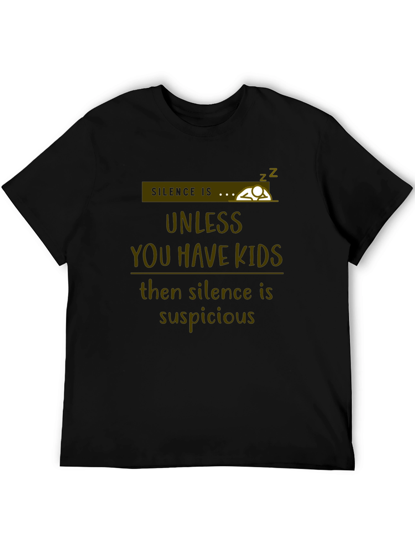 Black Silence Is Suspicious Men's T-Shirt - Funny Dad Tee view 5