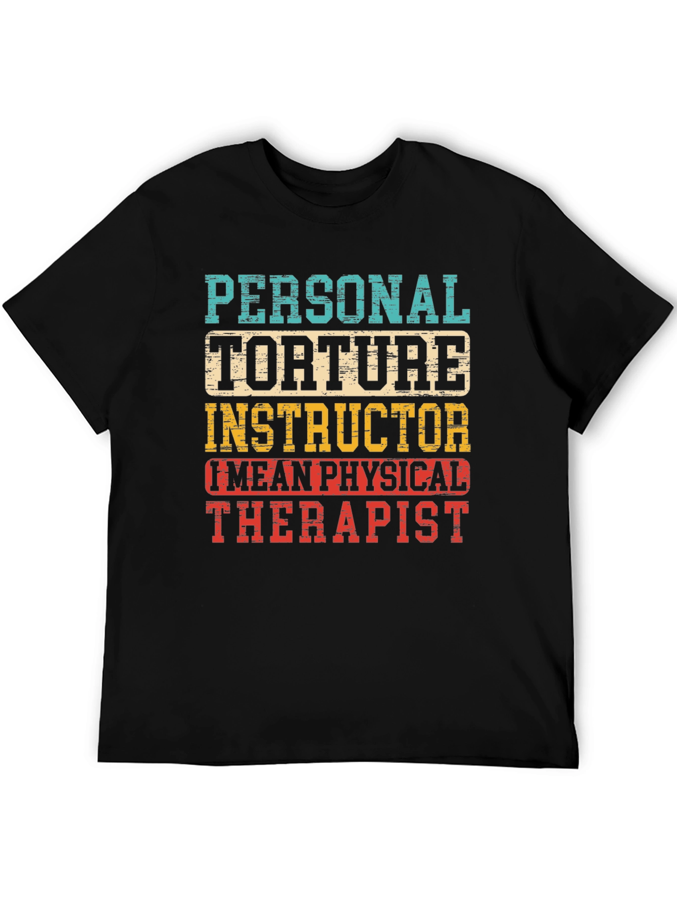 Black Personal Torture Instructor Graphic T-Shirt view 5