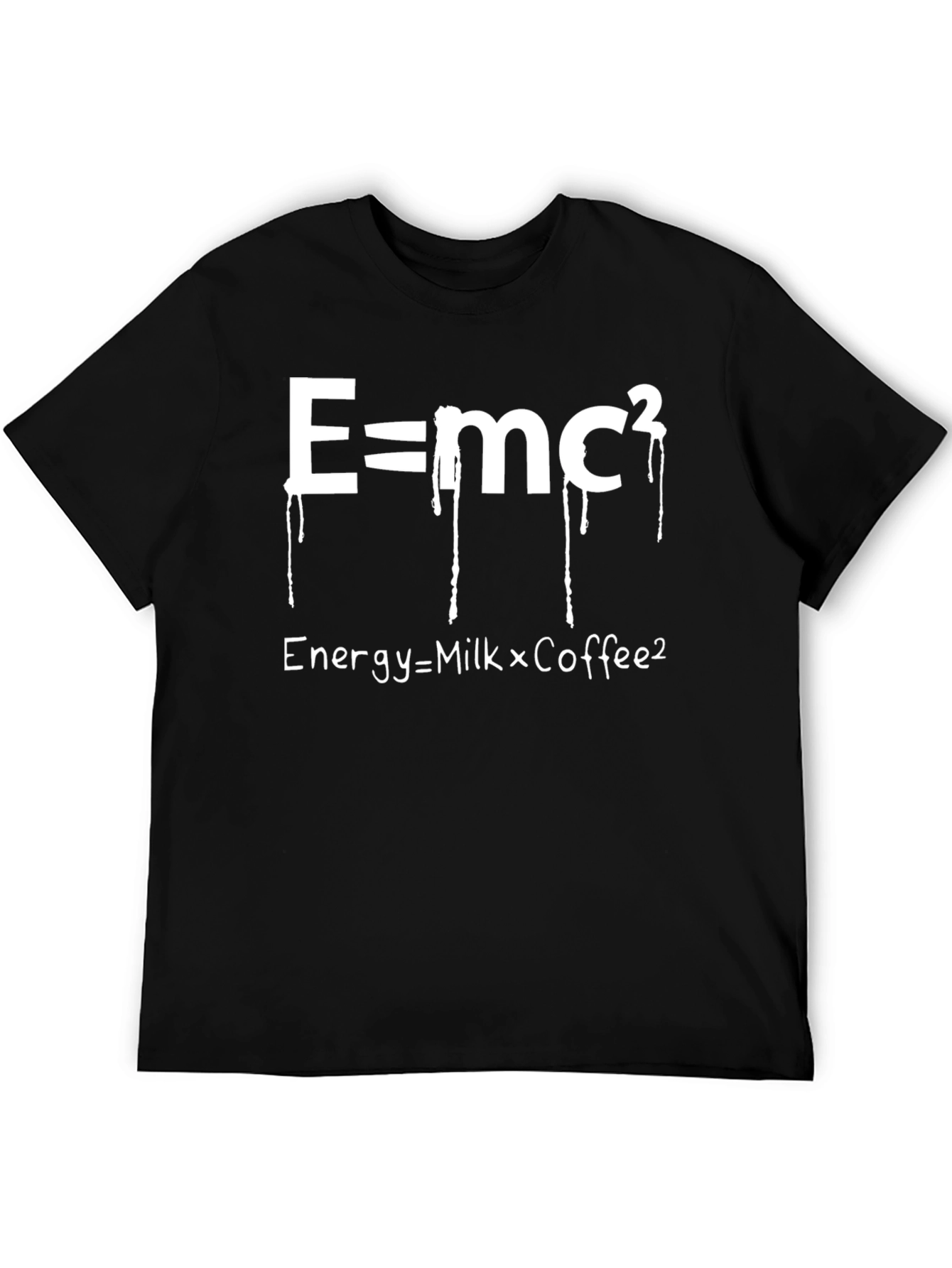 Black E=mc² Coffee T-Shirt - Energy Formula Tee view 5