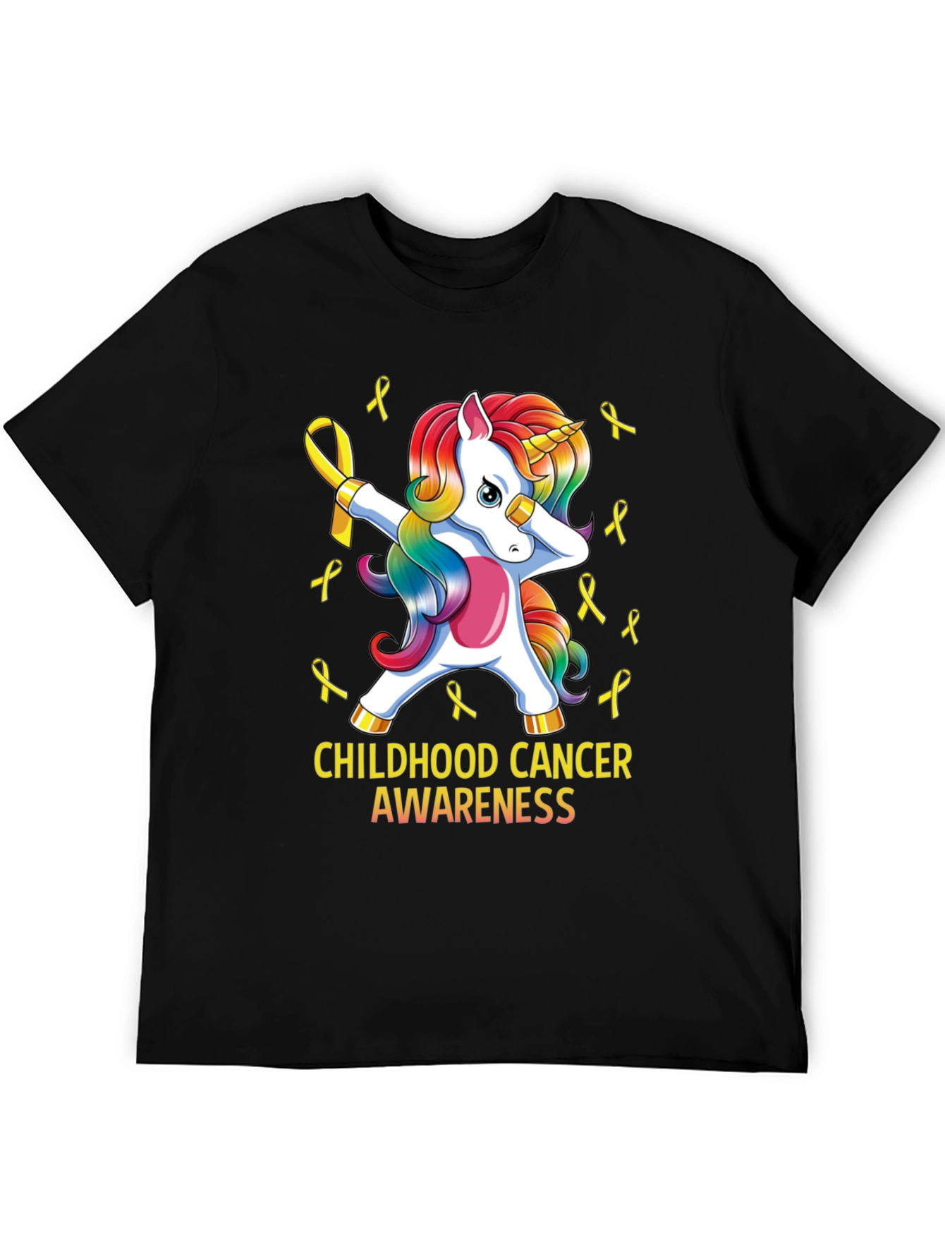 Childhood Cancer Awareness Unicorn Ribbon T-Shirt - 5
