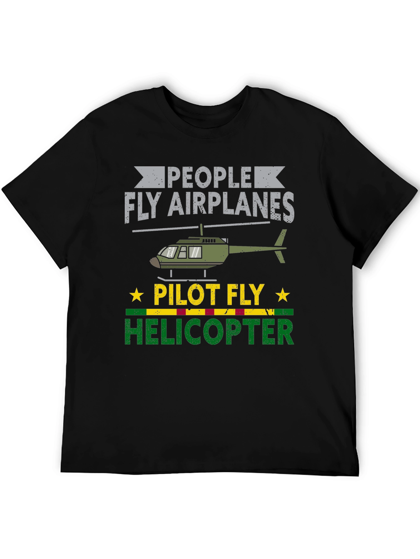 Black People Fly Airplanes Pilot Fly Helicopter T-Shirt view 5