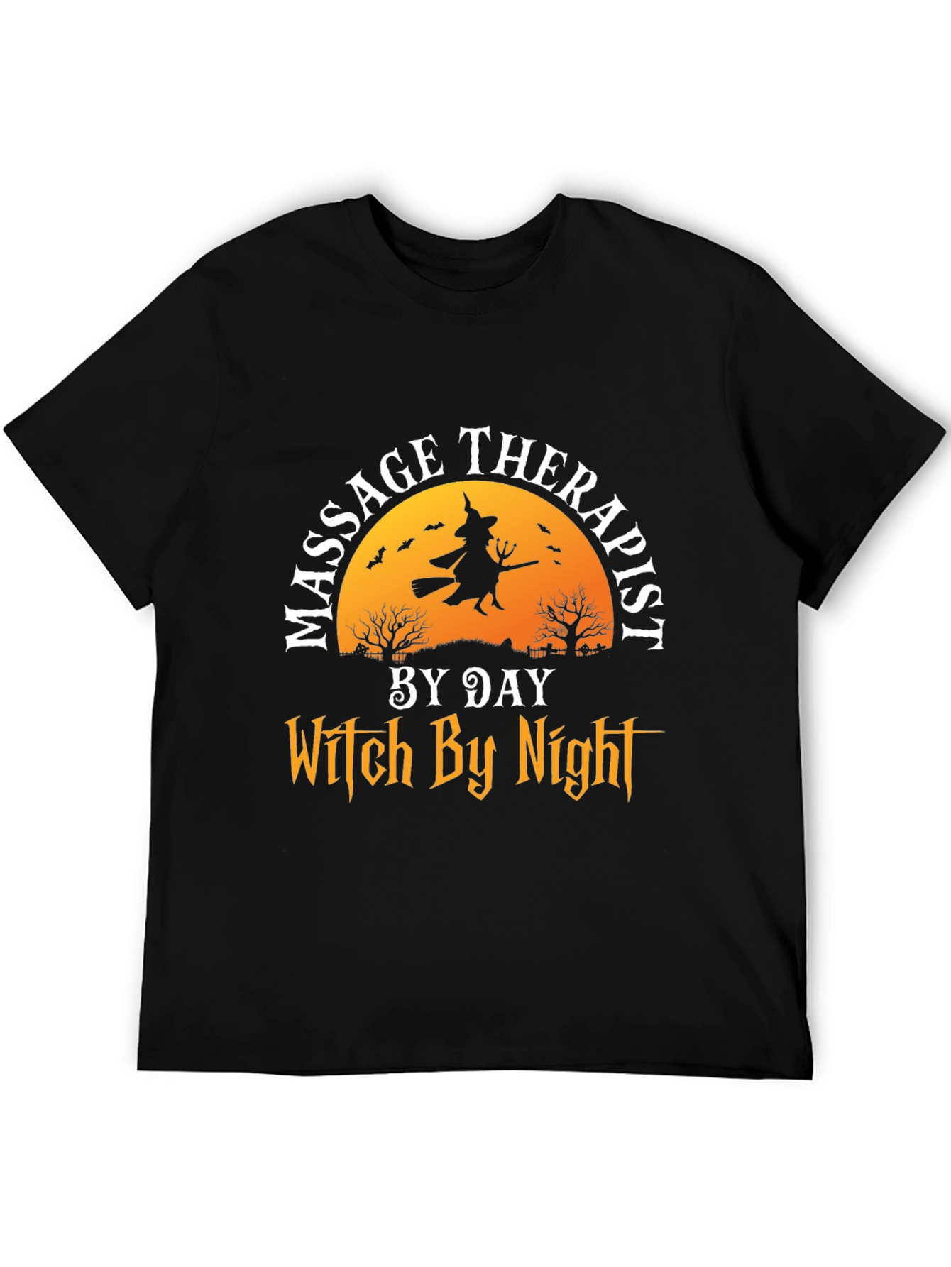 Black Massage Therapist Witch T-Shirt view 5