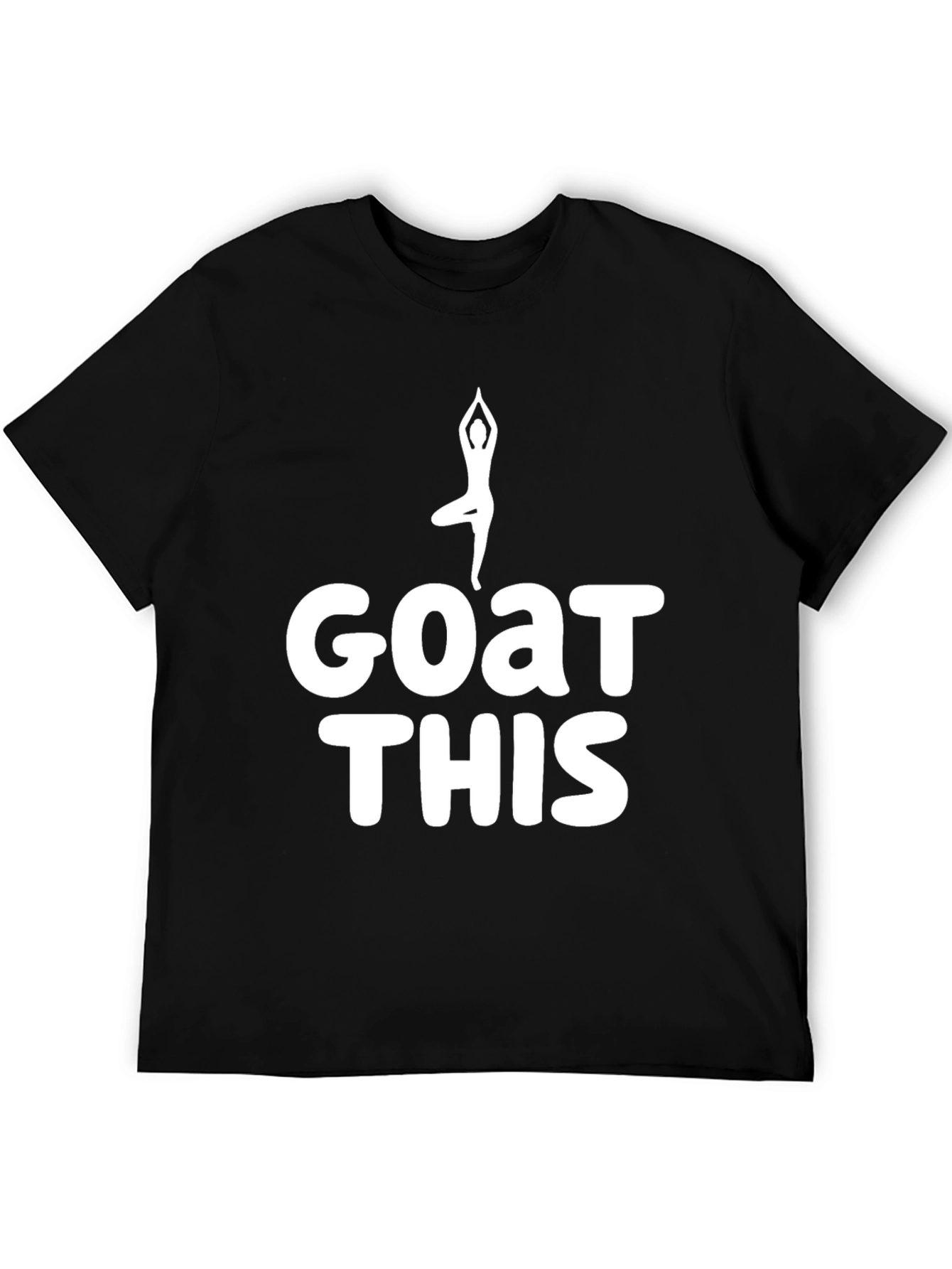 Black Goat Yoga Funny Black T-Shirt view 5
