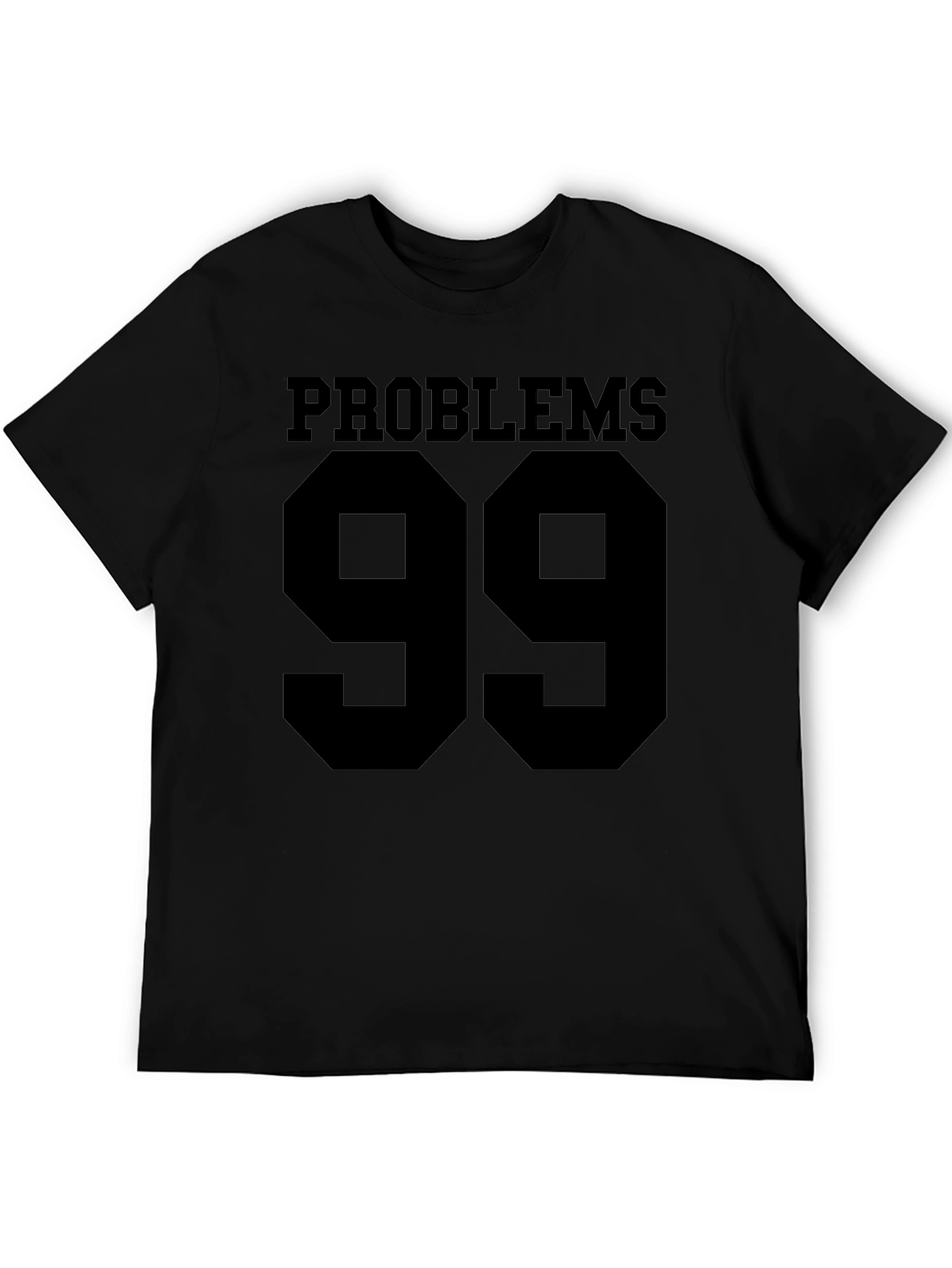 Black Problems 99 Graphic T-Shirt - Black Crew Neck Tee view 5