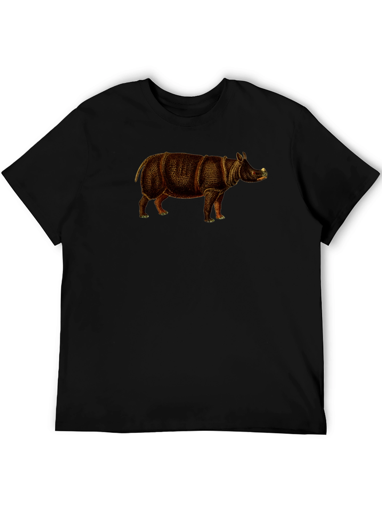 Black Rhino Graphic Tee - Men's Black Short Sleeve Shirt view 5