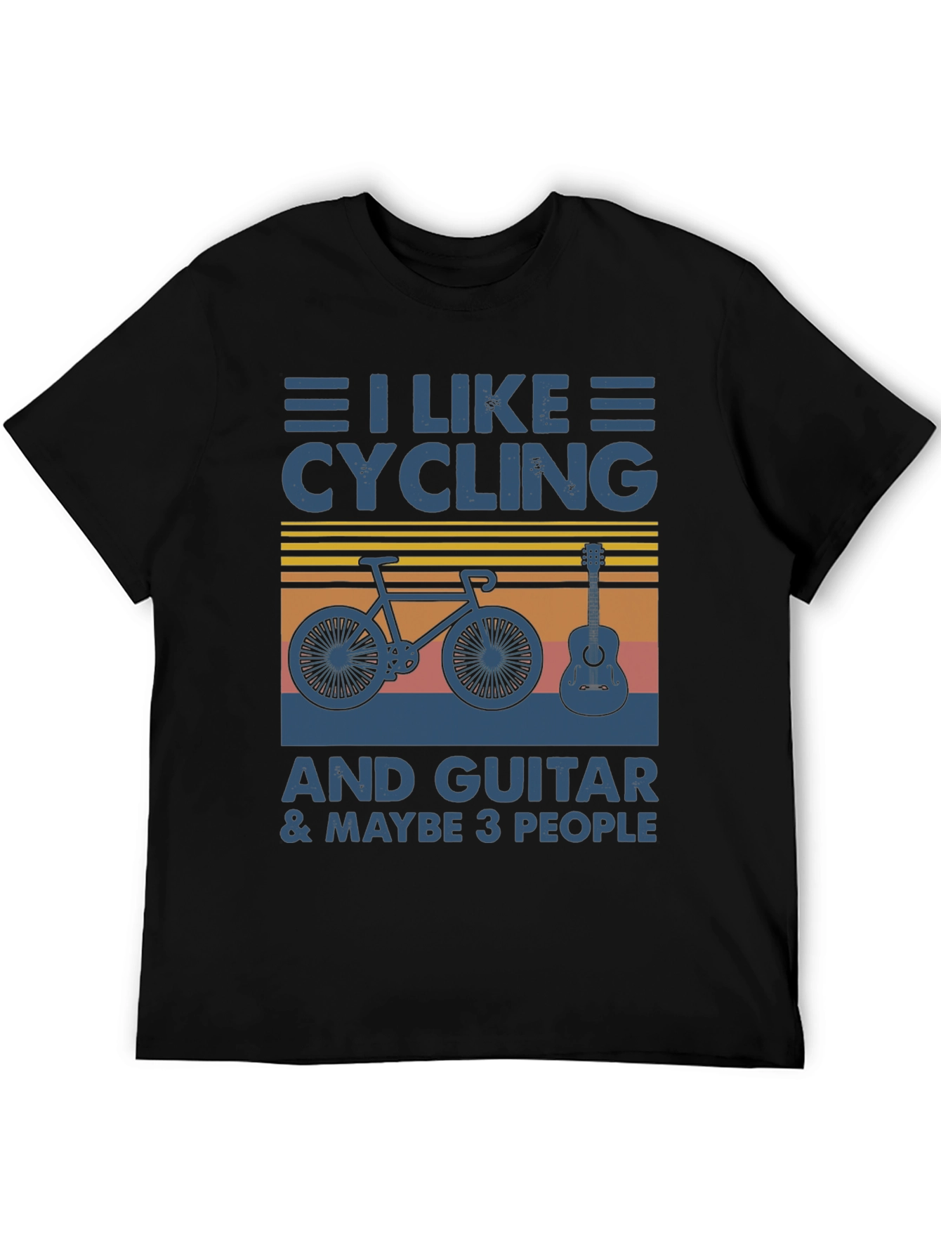 Black Cycling, Guitar & Maybe 3 People T-Shirt view 5