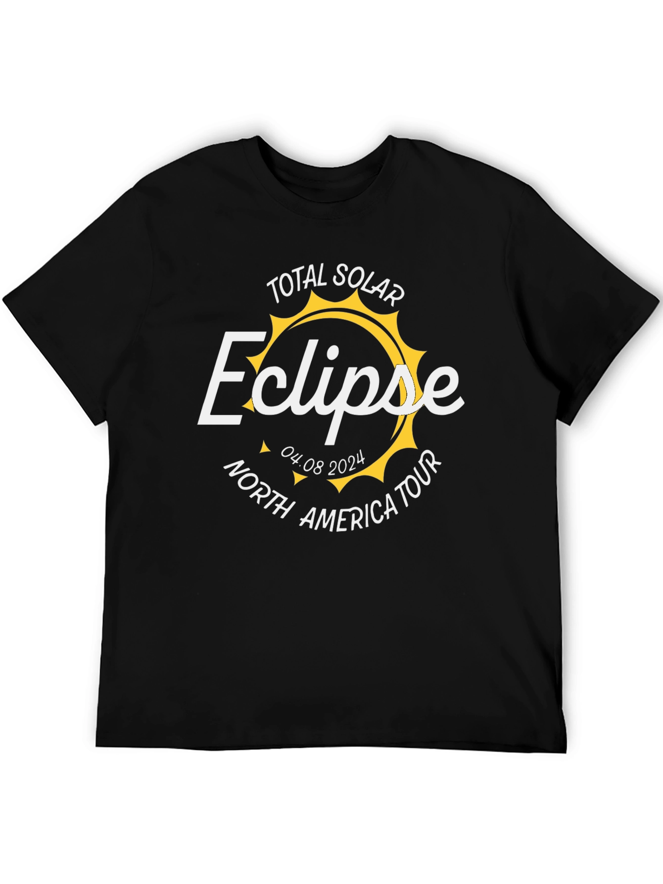 Black Total Solar Eclipse North America Tour Shirt view 5