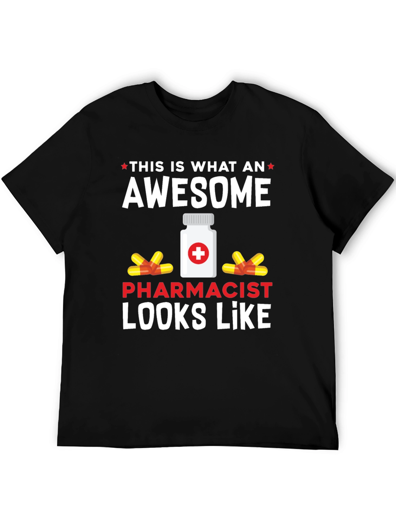 Black Awesome Pharmacist T-Shirt view 5