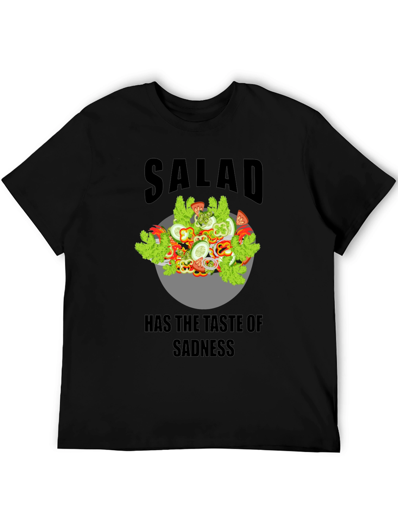 Black Sad Salad Graphic Tee view 5