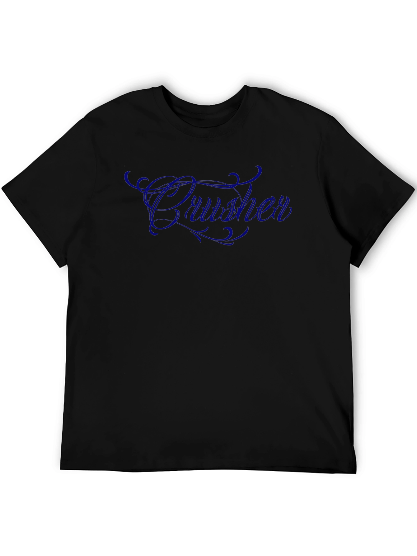 Black Crusher Graphic Tee - Soft & Stylish Black T-Shirt view 5