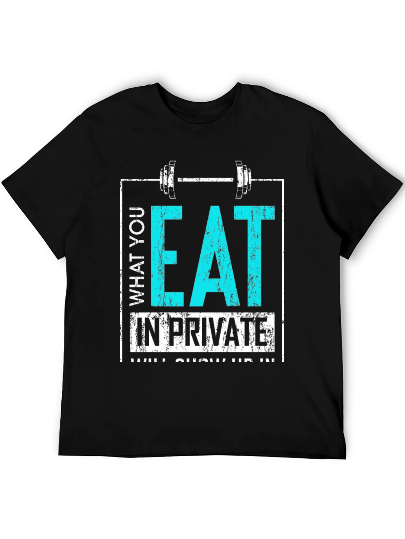 Black Eat In Private Graphic Tee view 5