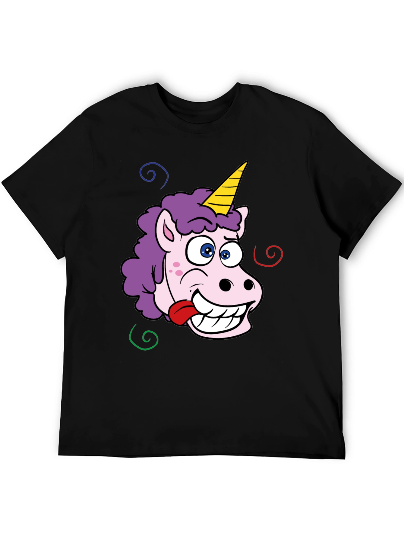 Black Funny Unicorn T-Shirt view 5