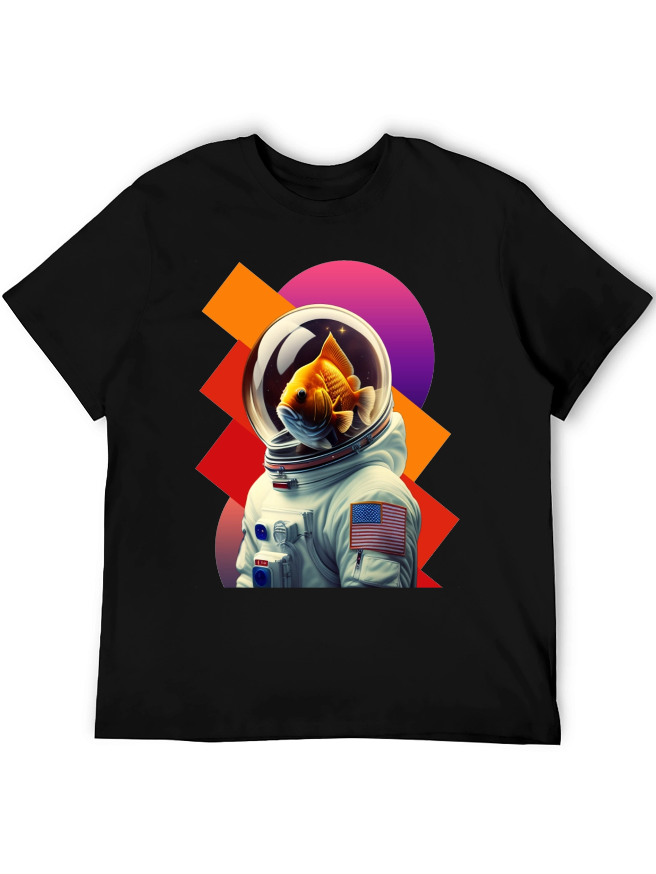 Black Astronaut Goldfish Graphic Tee view 5