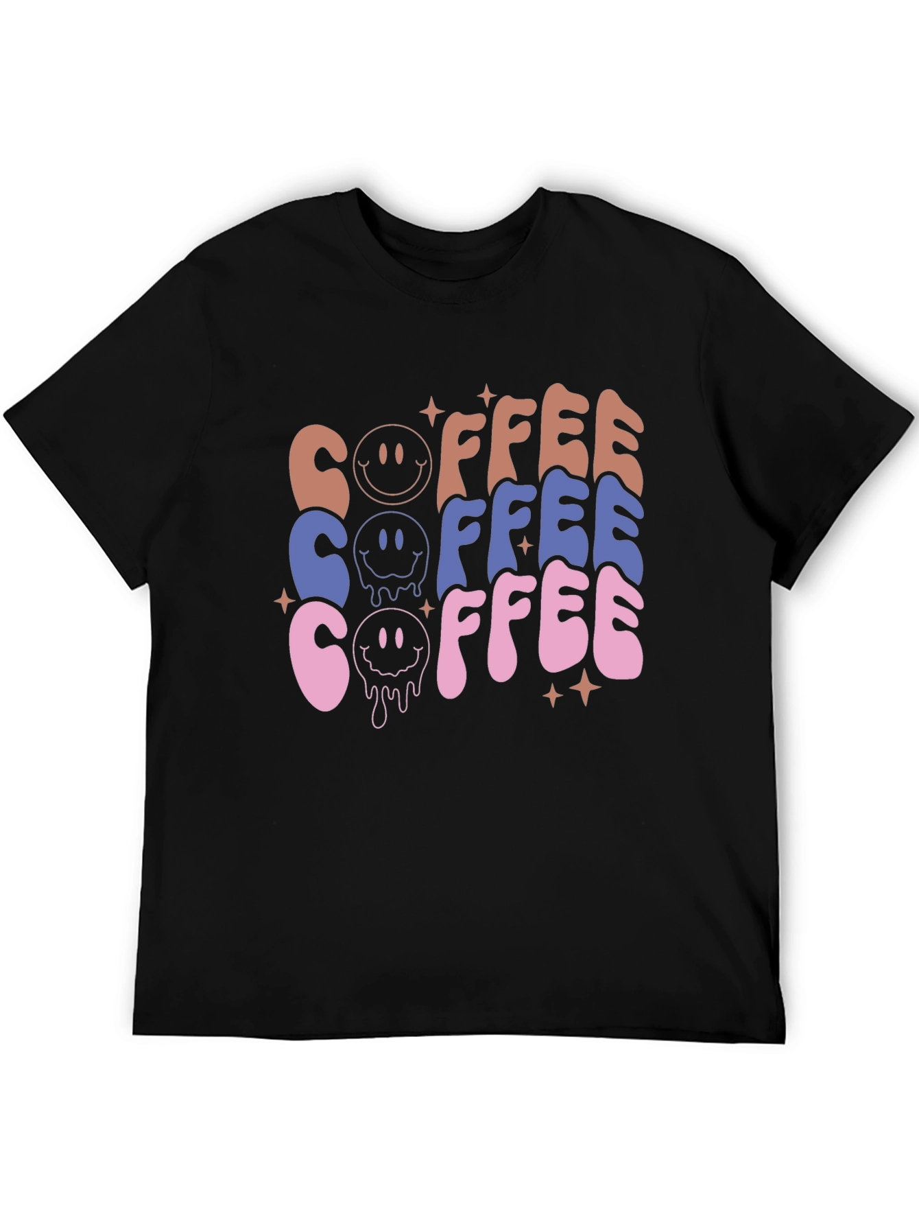 Black Retro Coffee Graphic Tee - Unisex Casual view 5