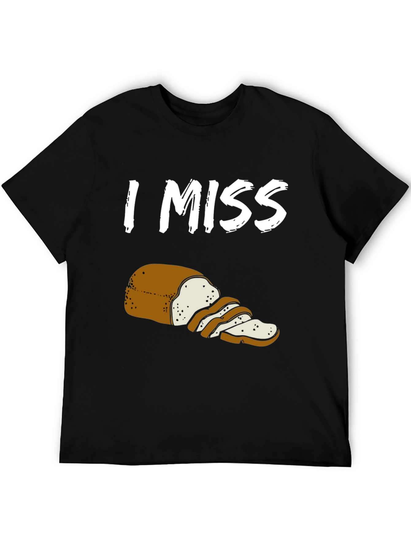 Black I Miss Bread T-Shirt view 5