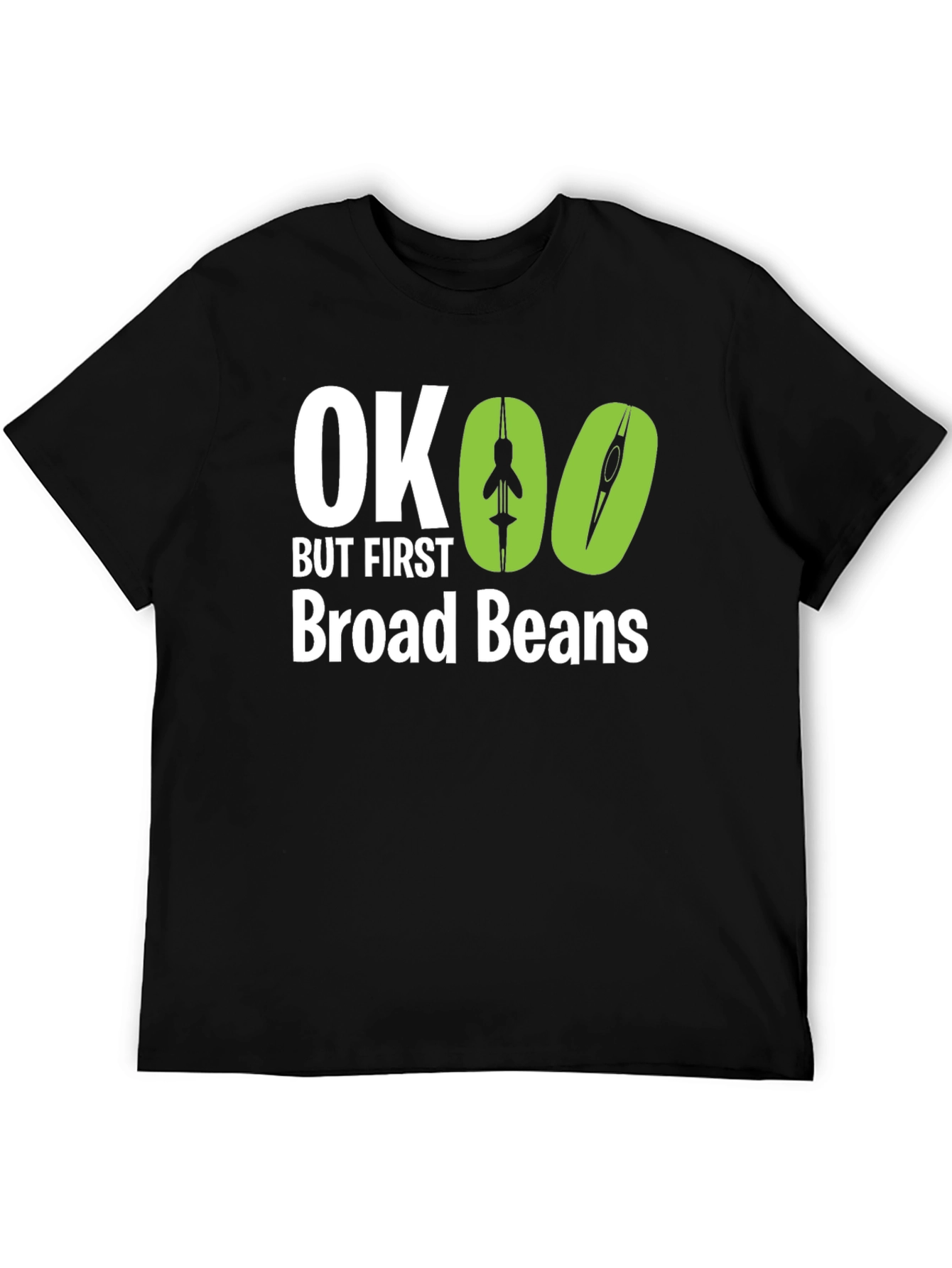 Black OK But First Broad Beans Graphic Tee view 5