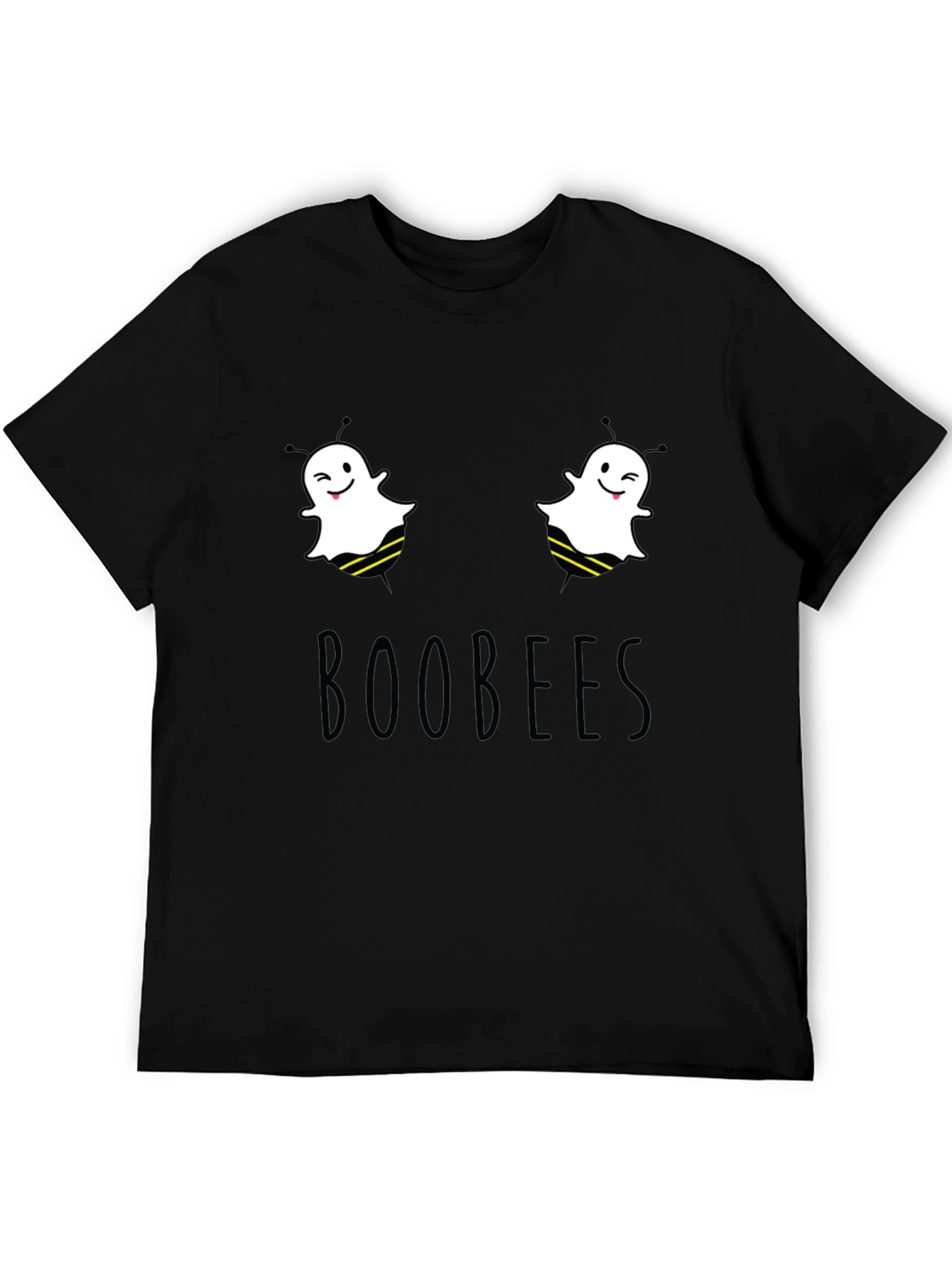 Black Boobees Graphic Tee - Funny Ghost Bee Pun T-Shirt view 5