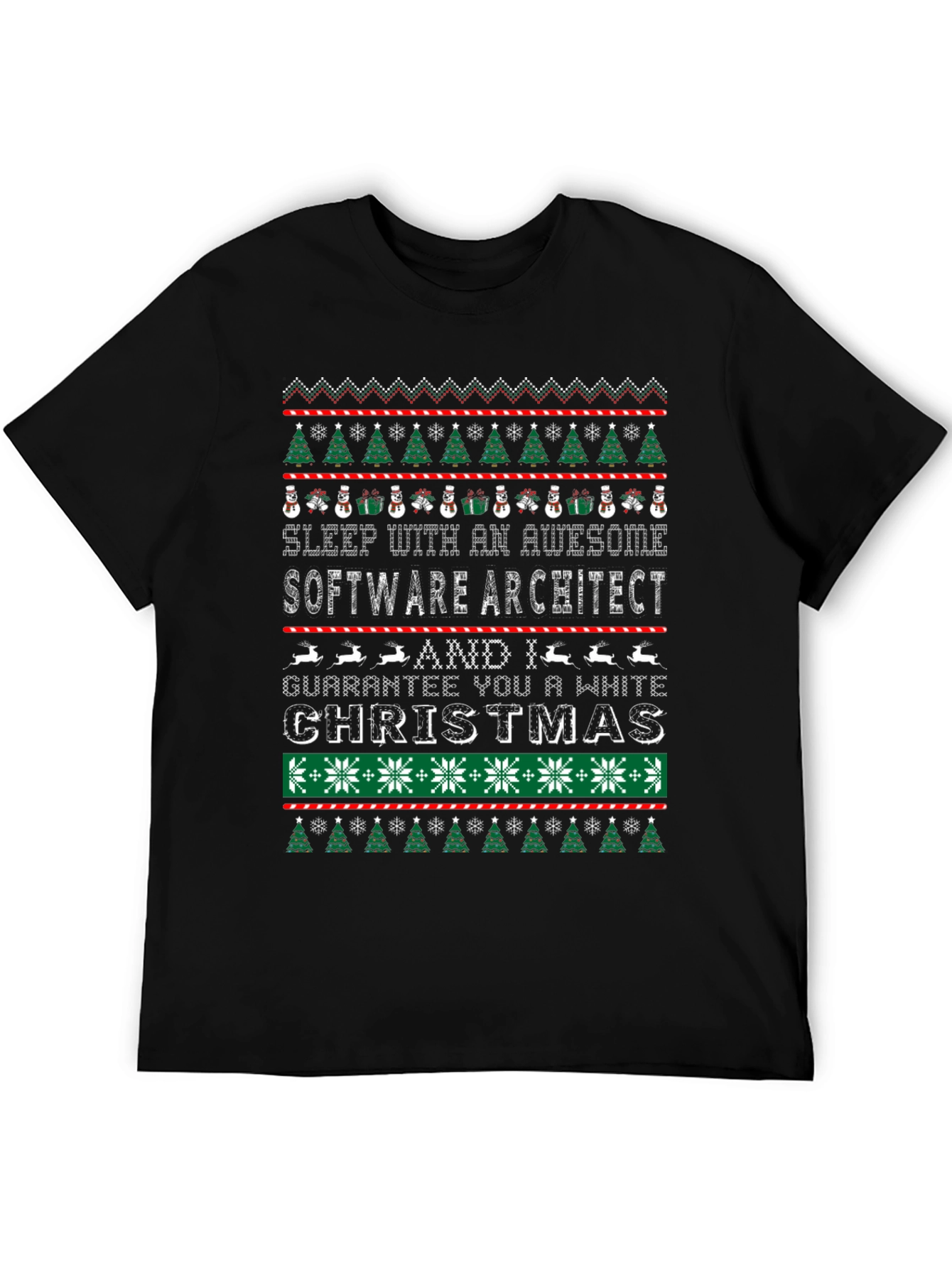 Black Software Architect Ugly Christmas T-Shirt view 5