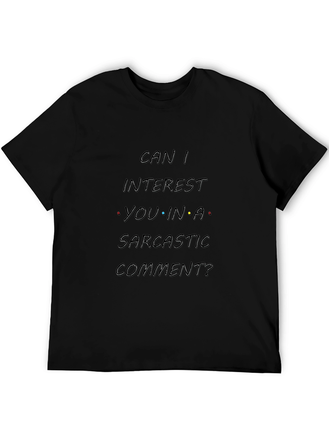Black Sarcastic Comment T-Shirt - Black view 5