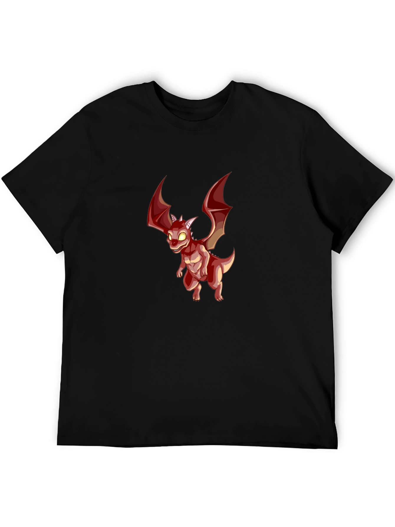 Black Red Dragon Graphic T-Shirt view 5