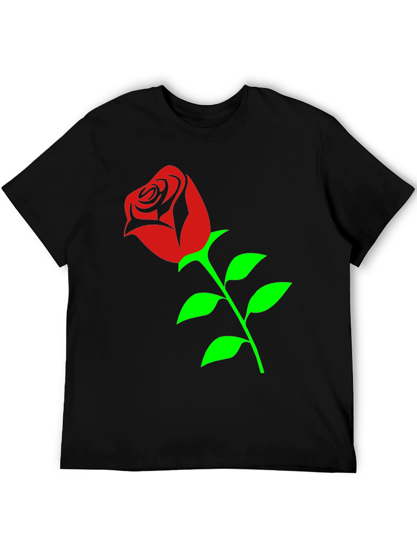 Black Rose Graphic Black T-Shirt view 5