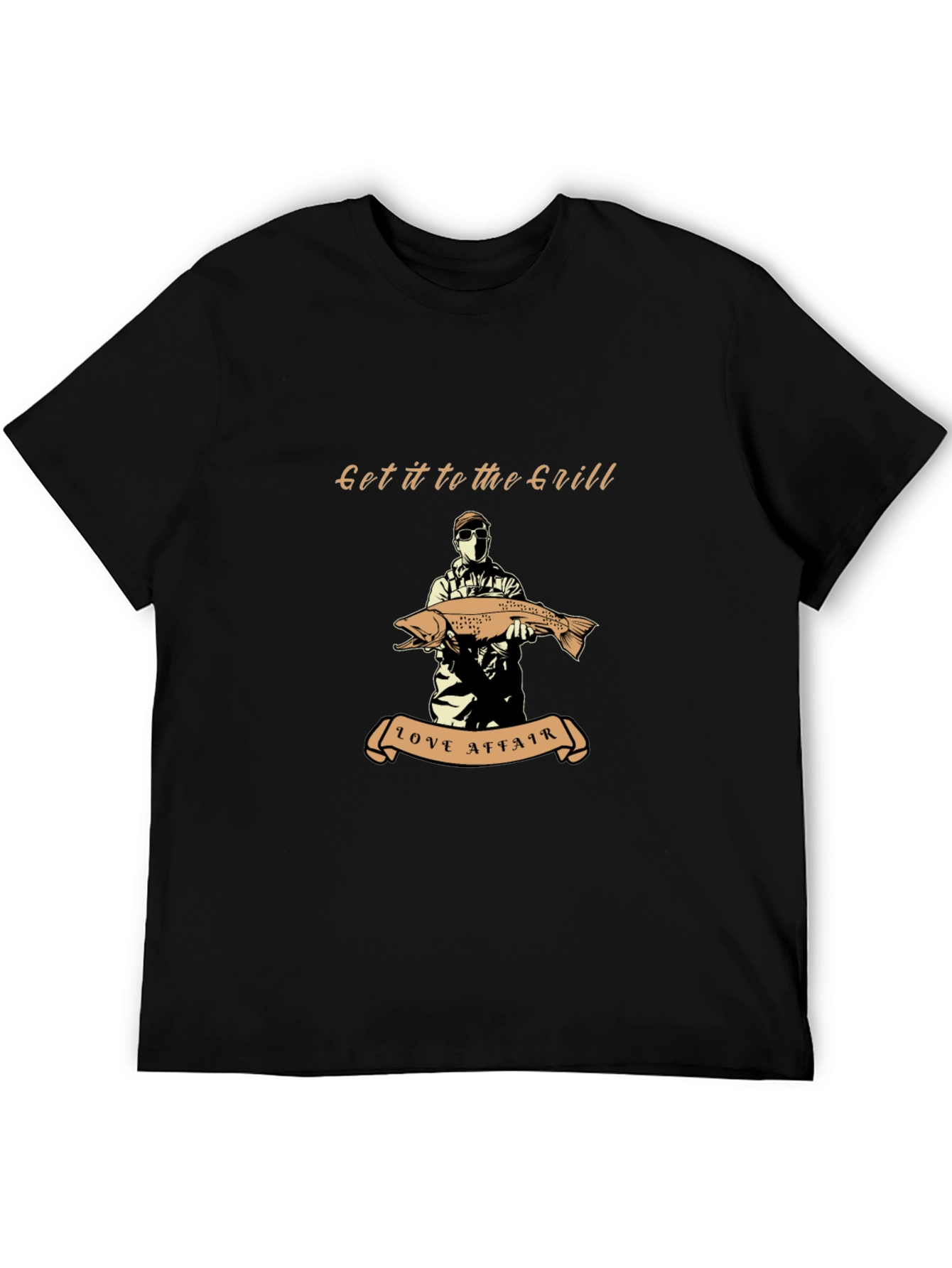 Black Get it to the Grill Fishing T-Shirt view 5