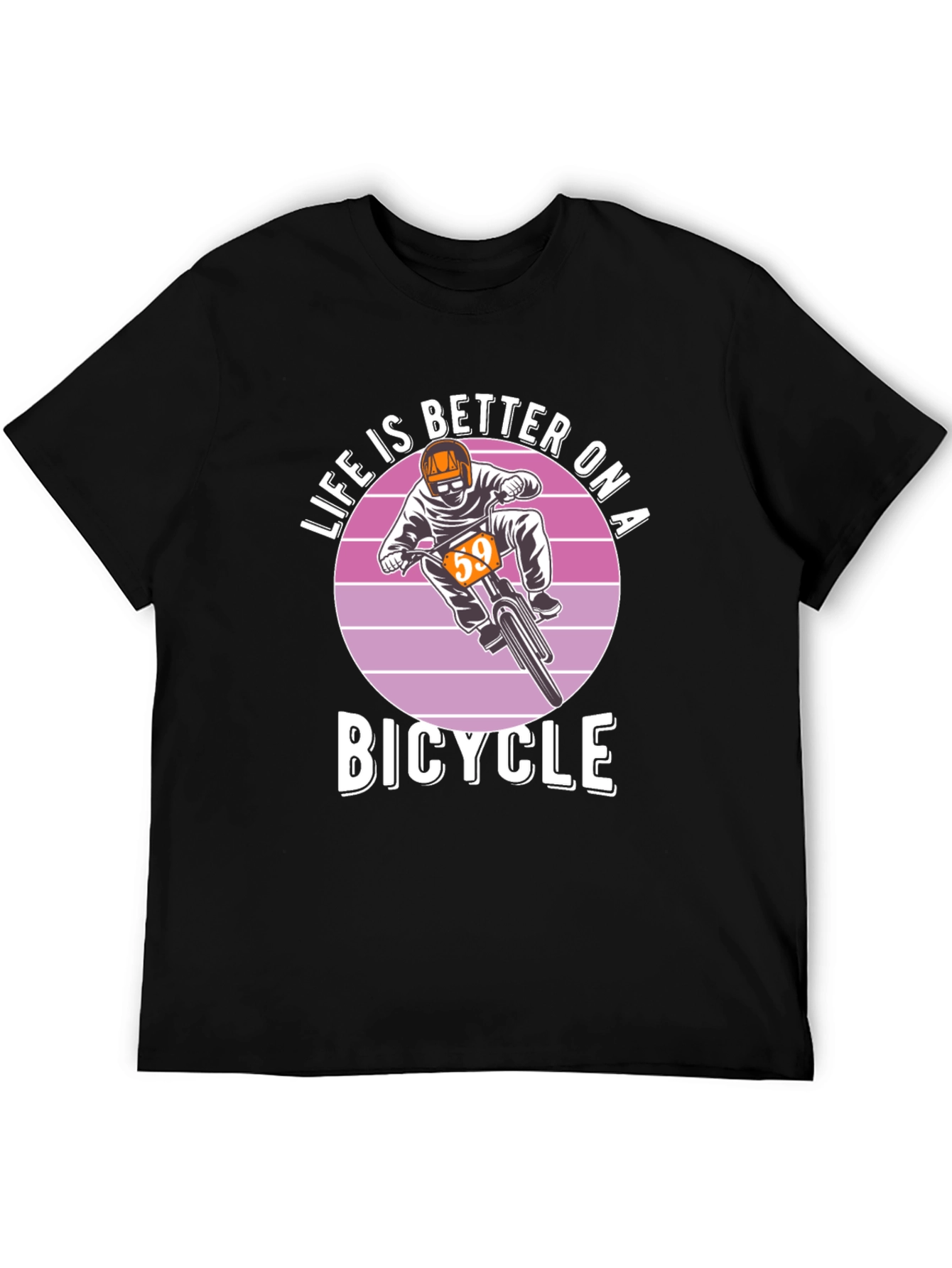 Black Life is Better on a Bicycle T-Shirt view 5